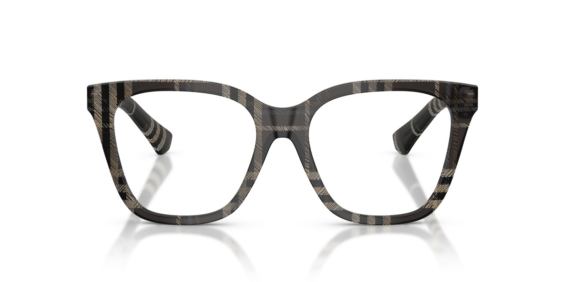 Occhiali da vista Burberry BE 2438 (4199) colore motivo a quadri grigio forma quadrato lenti lente demo