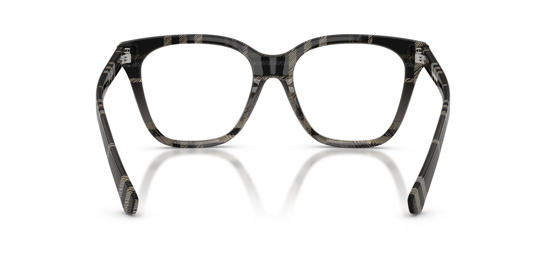 Occhiali da vista Burberry BE 2438 (4200) colore motivo a quadri grigio forma quadrato lenti lente demo