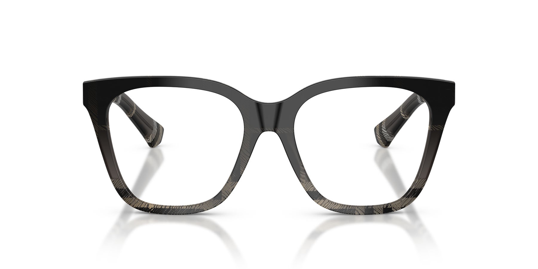 Occhiali da vista Burberry BE 2438 (4200) colore motivo a quadri grigio forma quadrato lenti lente demo