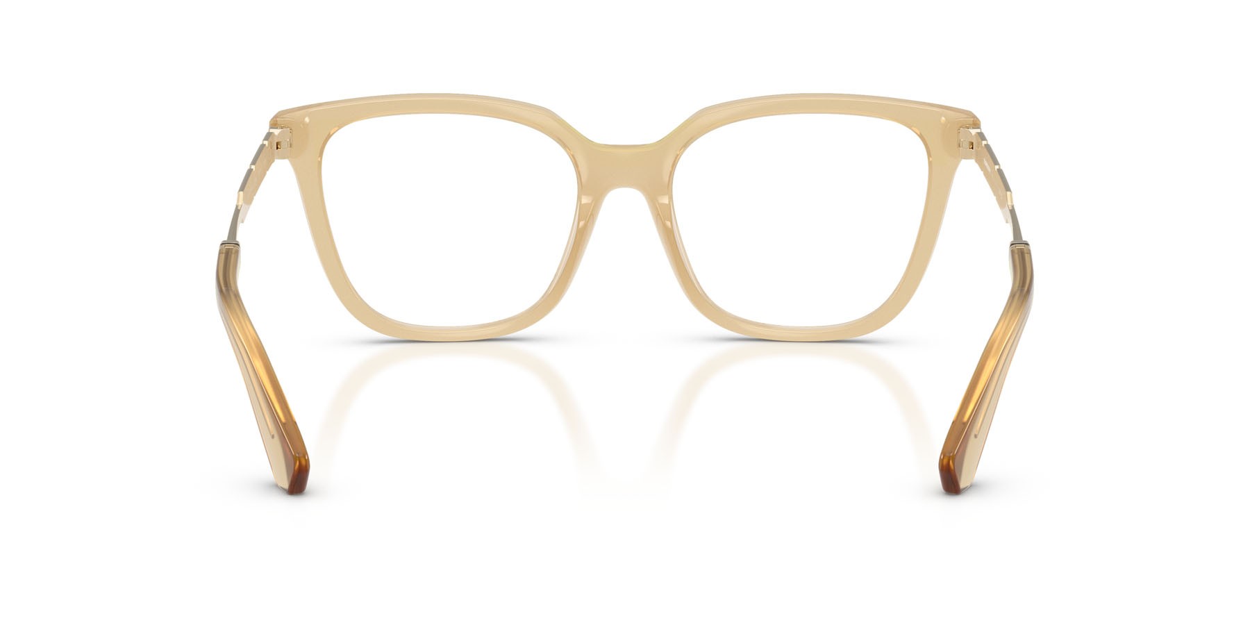 Occhiali da vista Burberry BE 2441U (4198) colore giallo forma quadrato lenti lente demo