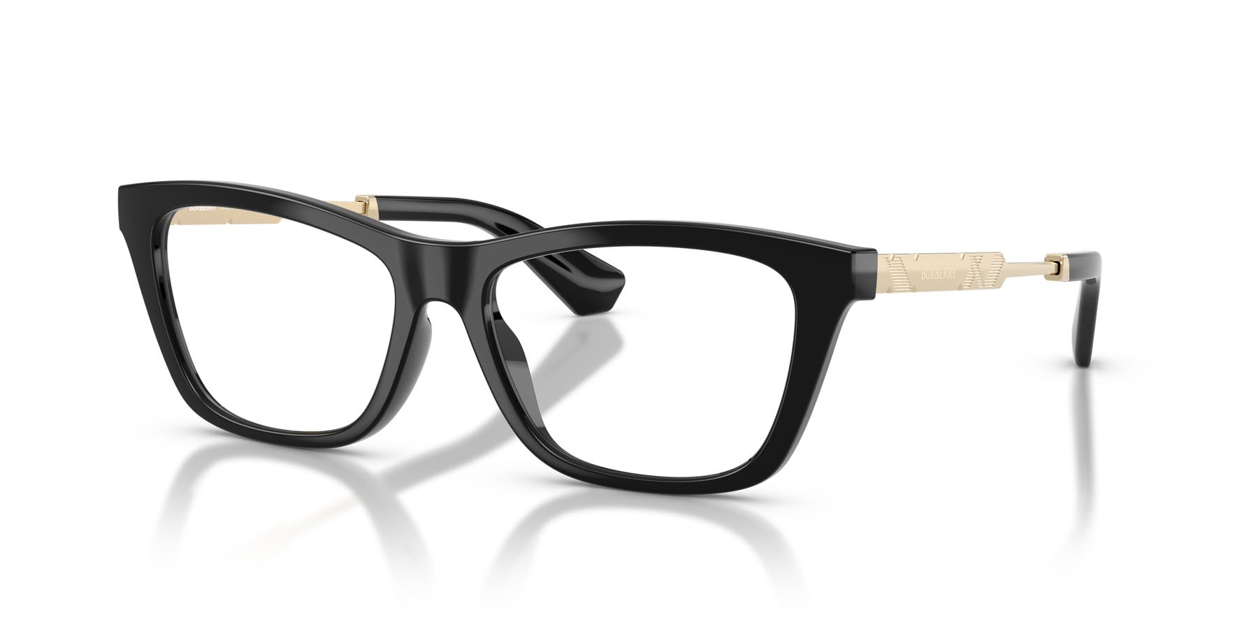 Occhiali da vista Burberry BE 2442U (3001) colore nero forma rettangolare lenti lente demo