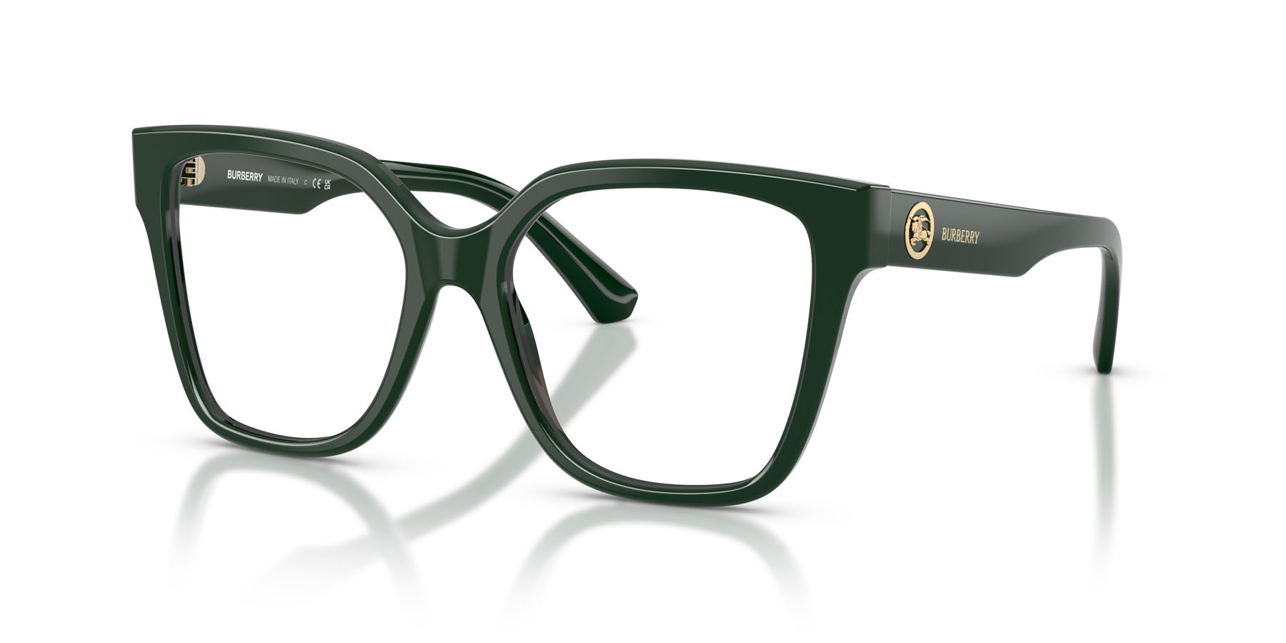 Occhiali da vista Burberry BE 2443 (4203) colore verde forma quadrato lenti lente demo
