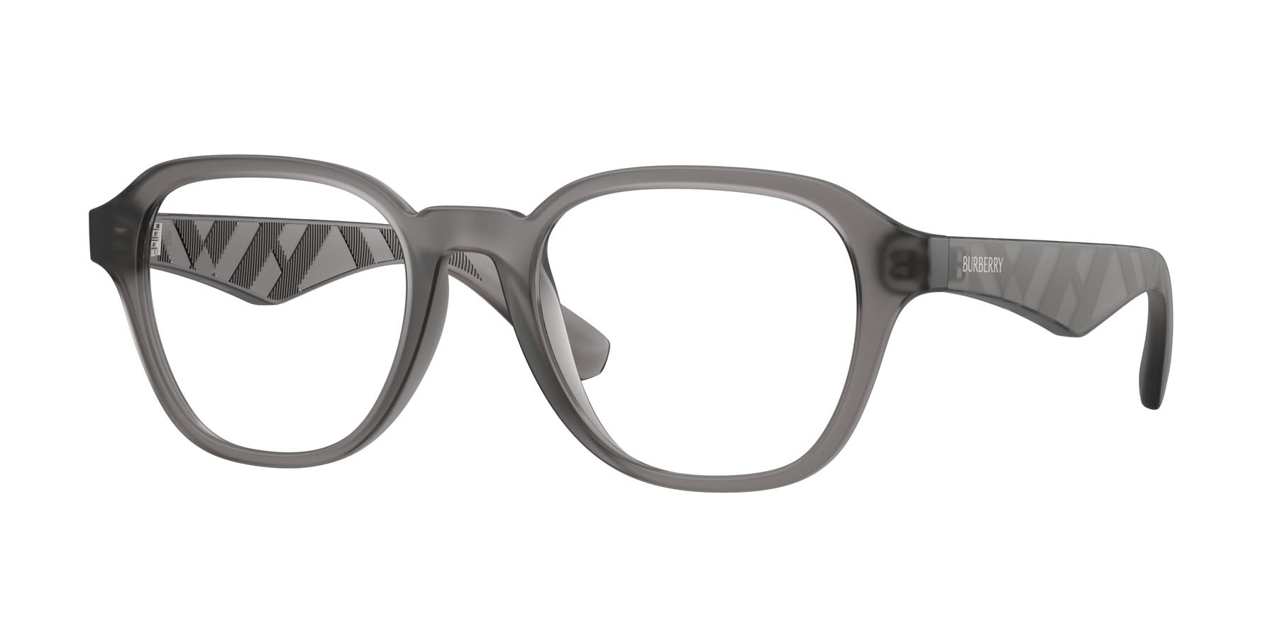Occhiali da vista Burberry BE 2444U (4213) colore grigio opaco forma pantos lenti lente demo