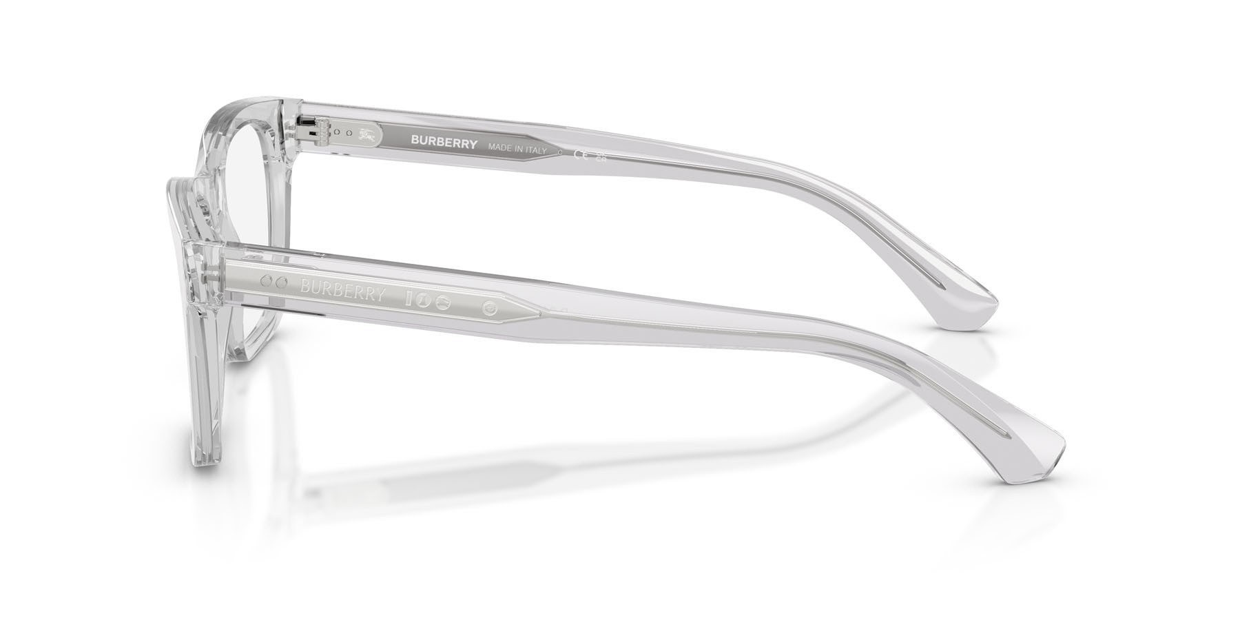 Occhiali da vista Burberry BE 2445 (4210) colore grigio forma quadrato lenti lente demo