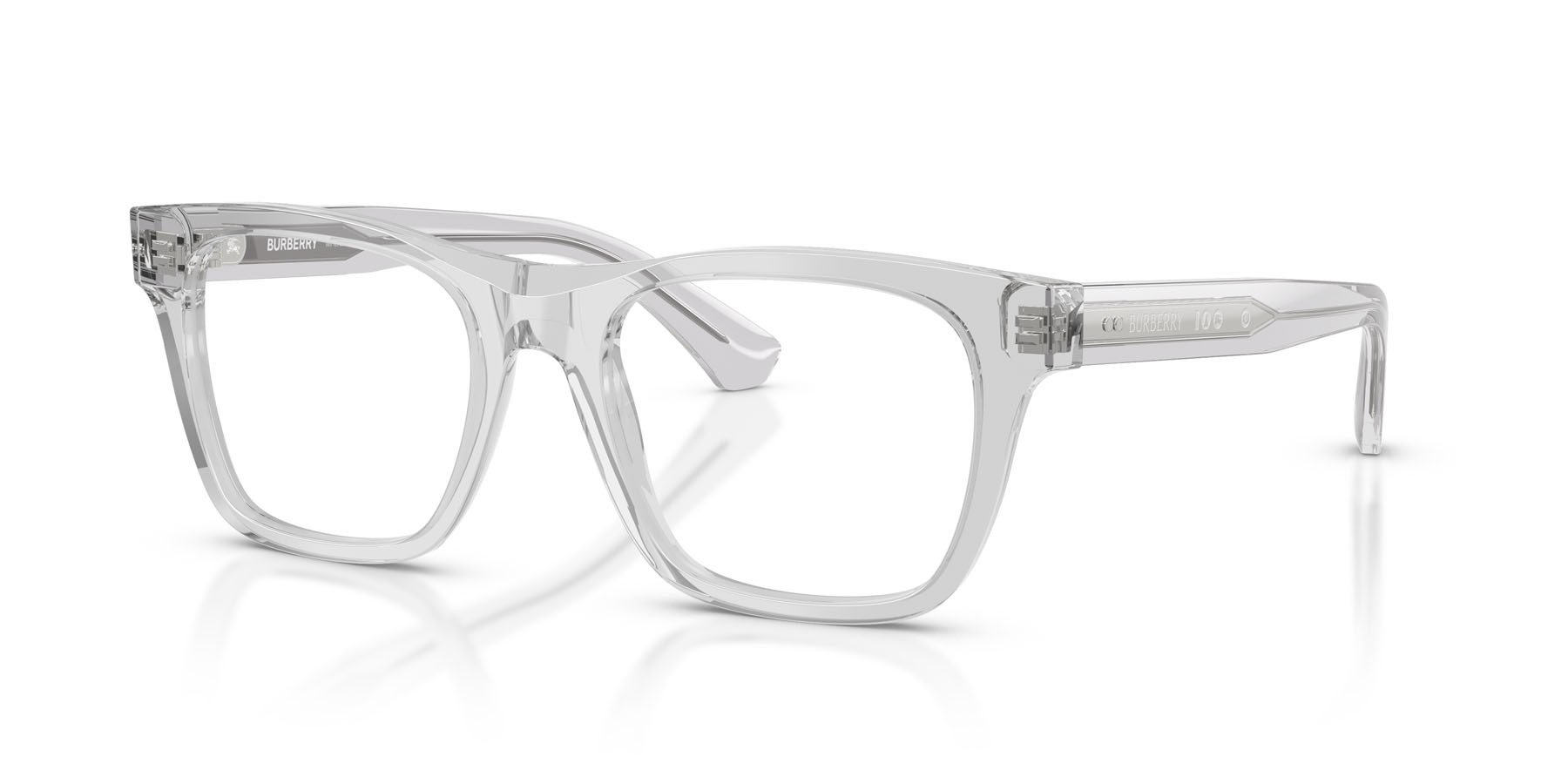 Occhiali da vista Burberry BE 2445 (4210) colore grigio forma quadrato lenti lente demo
