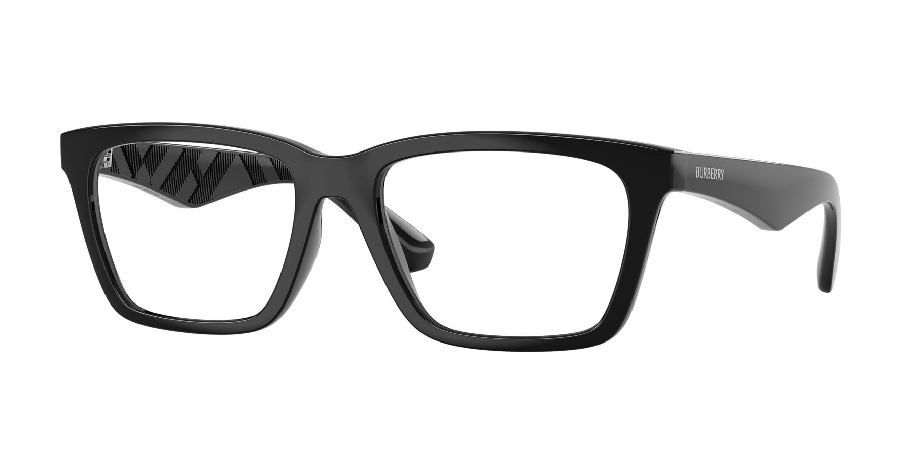 Occhiali da vista Burberry BE 2446U (3001) colore nero forma rettangolare lenti lente demo