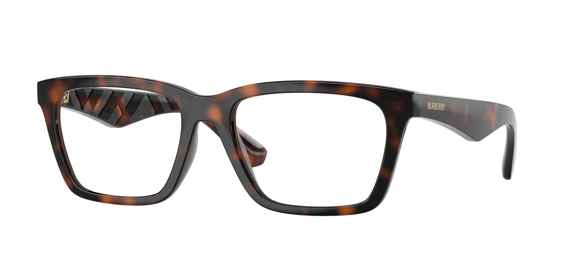Occhiali da vista Burberry BE 2446U (3002) colore havana scuro forma rettangolare lenti lente demo