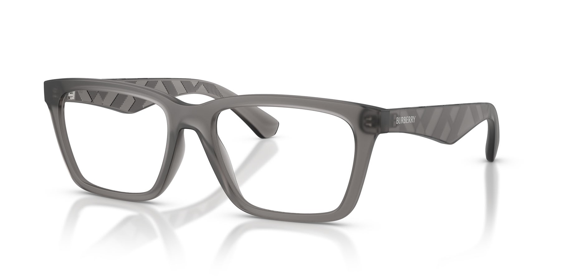 Occhiali da vista Burberry BE 2446U (4213) colore grigio opaco forma rettangolare lenti lente demo
