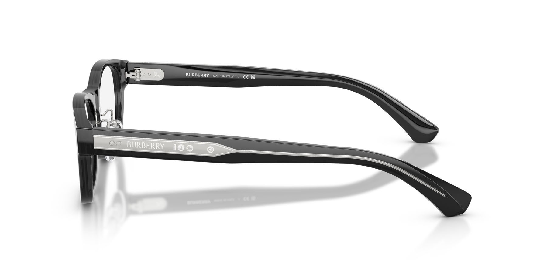 Occhiali da vista Burberry BE 2449D (4211) colore grigio forma rettangolare lenti lente demo