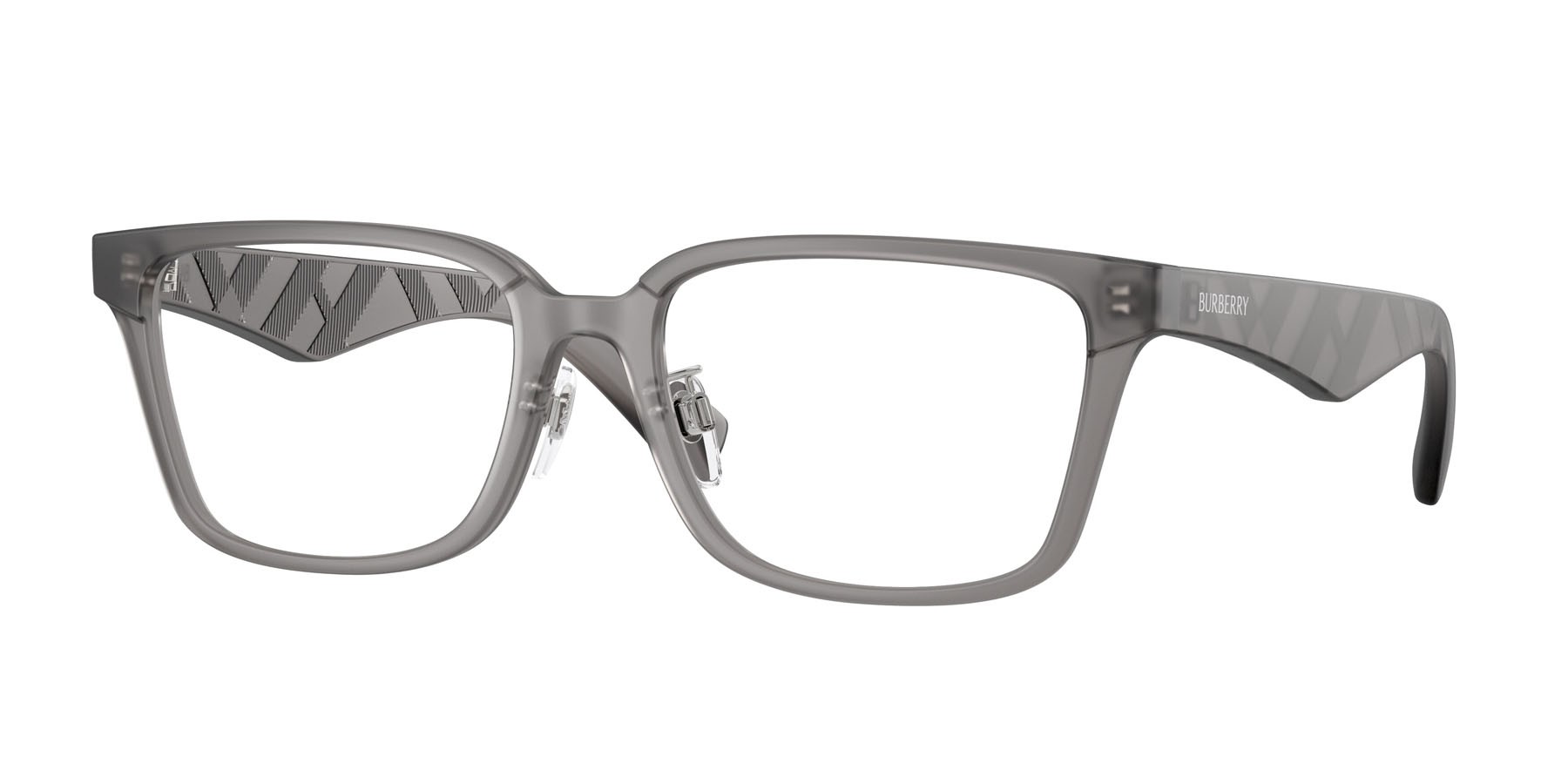 Occhiali da vista Burberry BE 2450D (4213) colore grigio opaco forma quadrato lenti lente demo