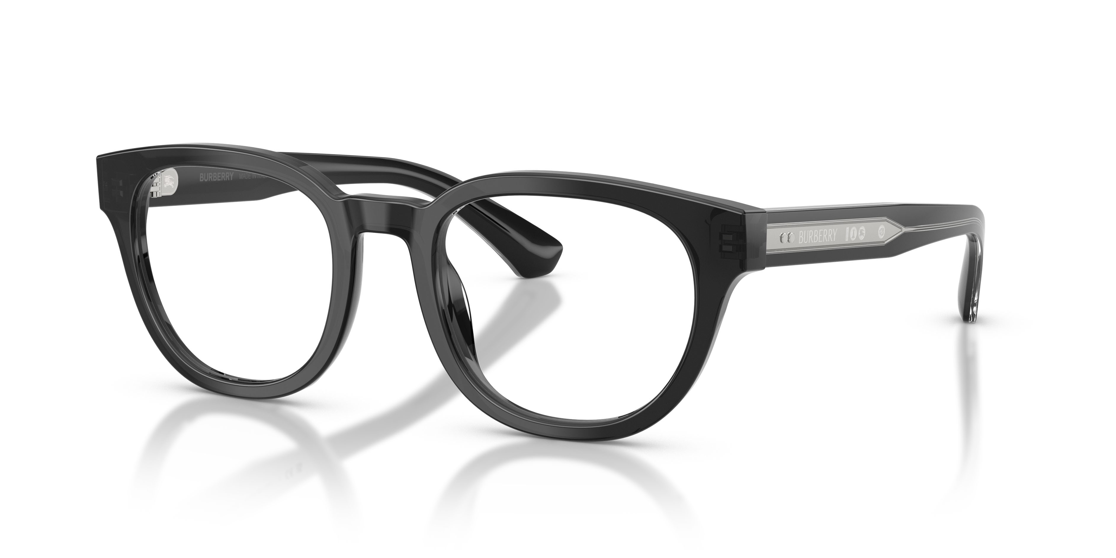 Occhiali da vista Burberry BE 2454 (4211) colore grigio forma rotondo lenti lente demo