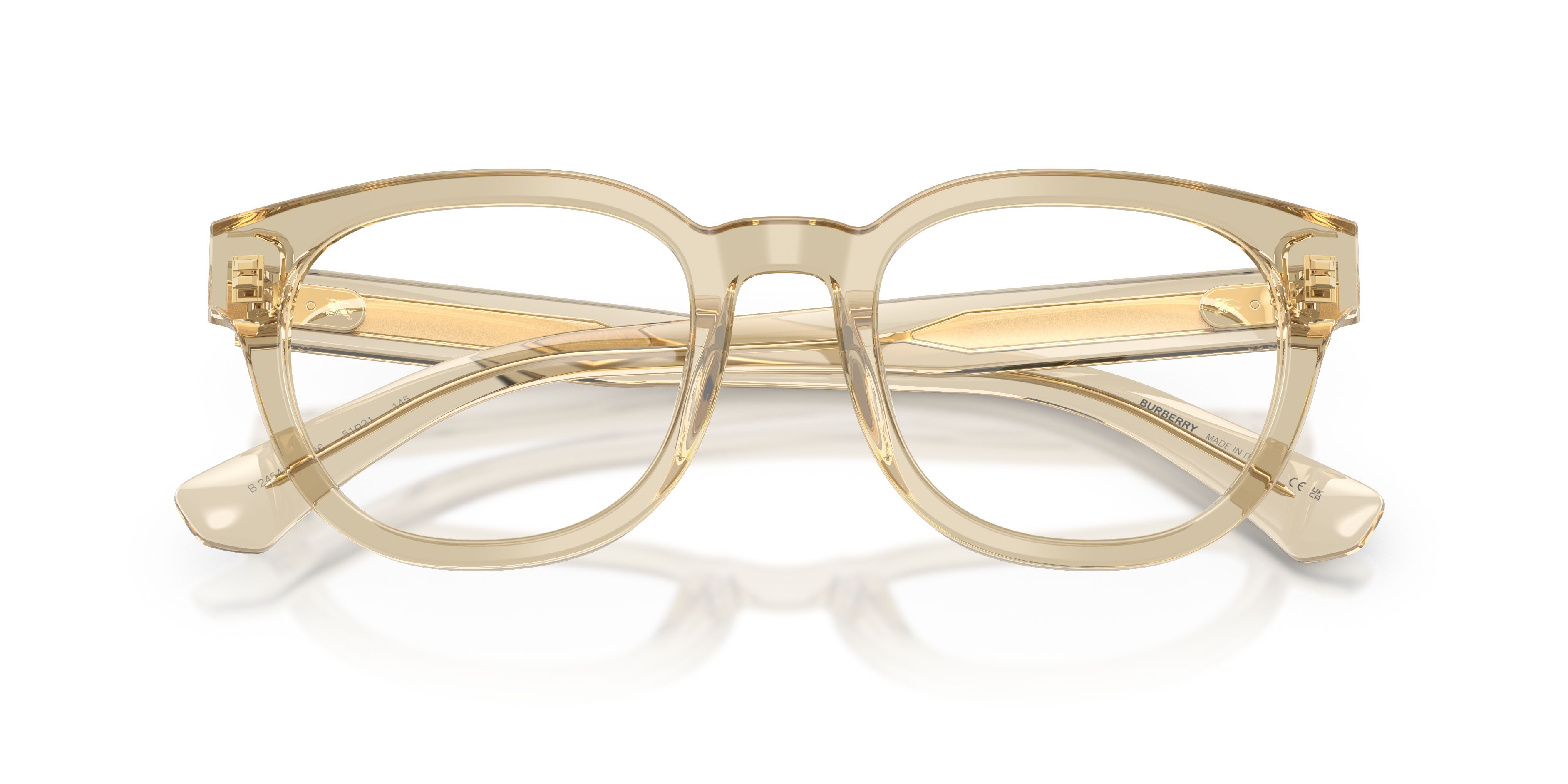 Occhiali da vista Burberry BE 2454 (4226) colore beige forma rotondo lenti lente demo