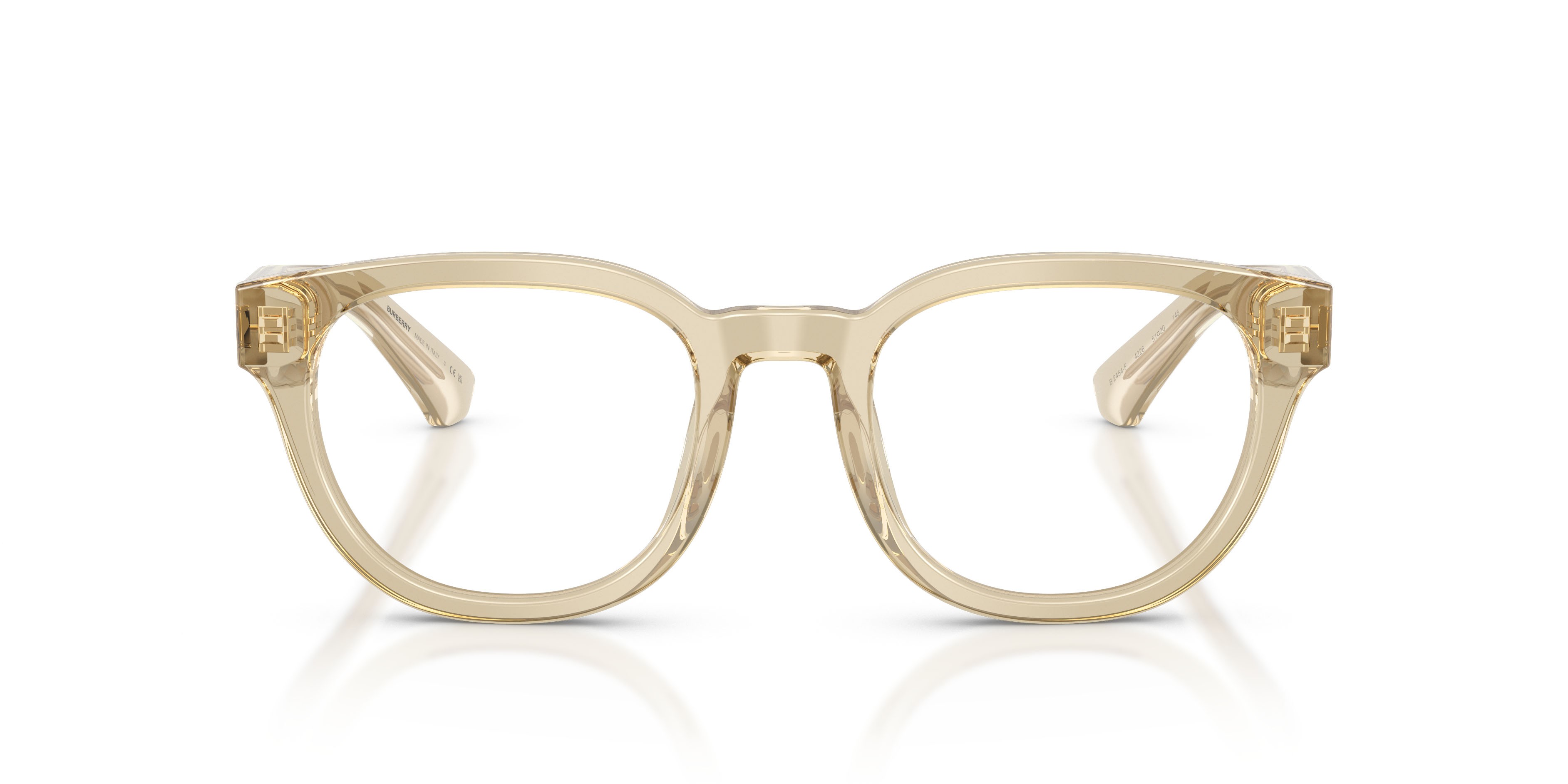 Occhiali da vista Burberry BE 2454 (4226) colore beige forma rotondo lenti lente demo