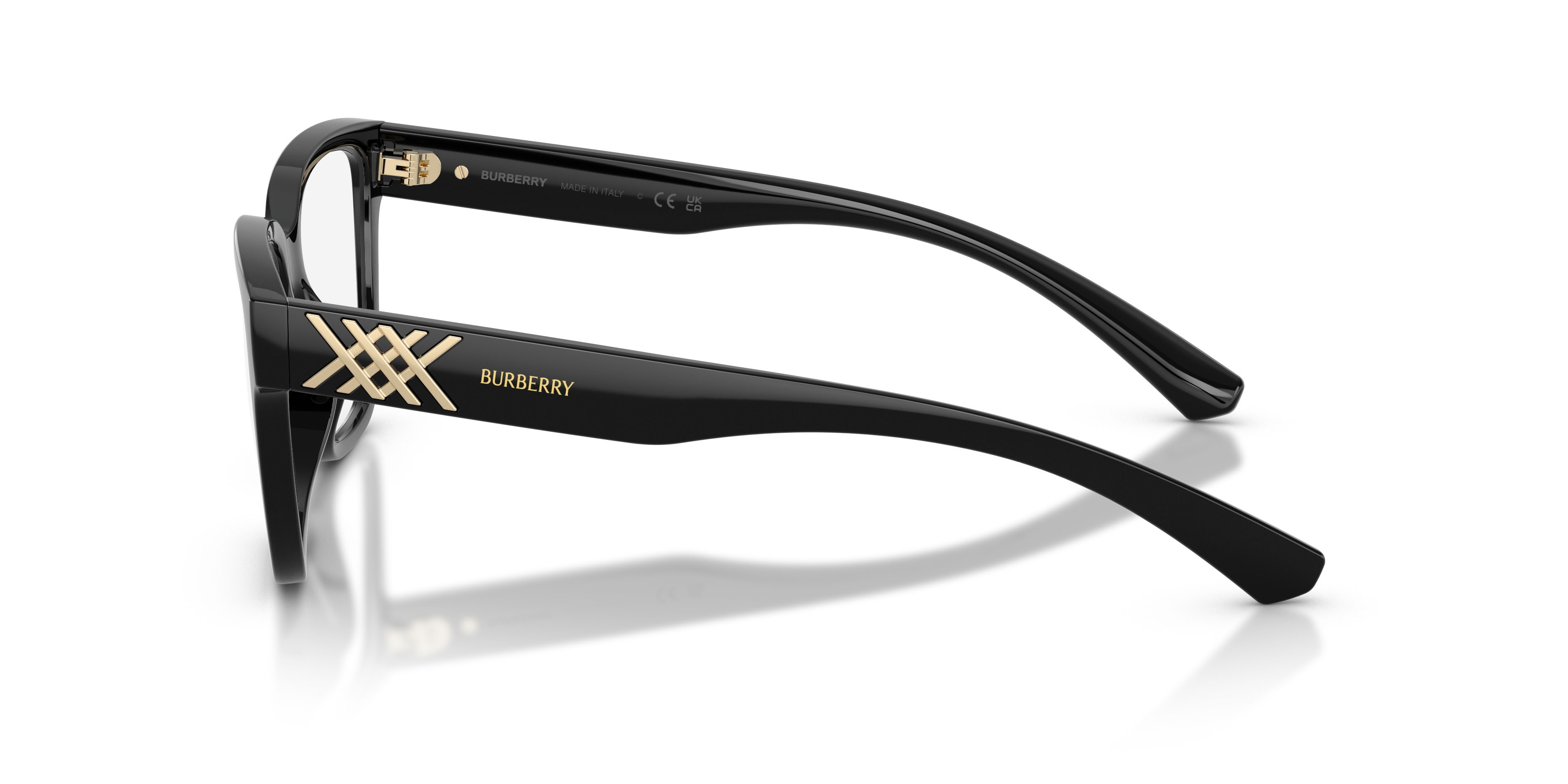 Eyeglasses Burberry BE 2457U (3001) color nero shape square lenses lente demo