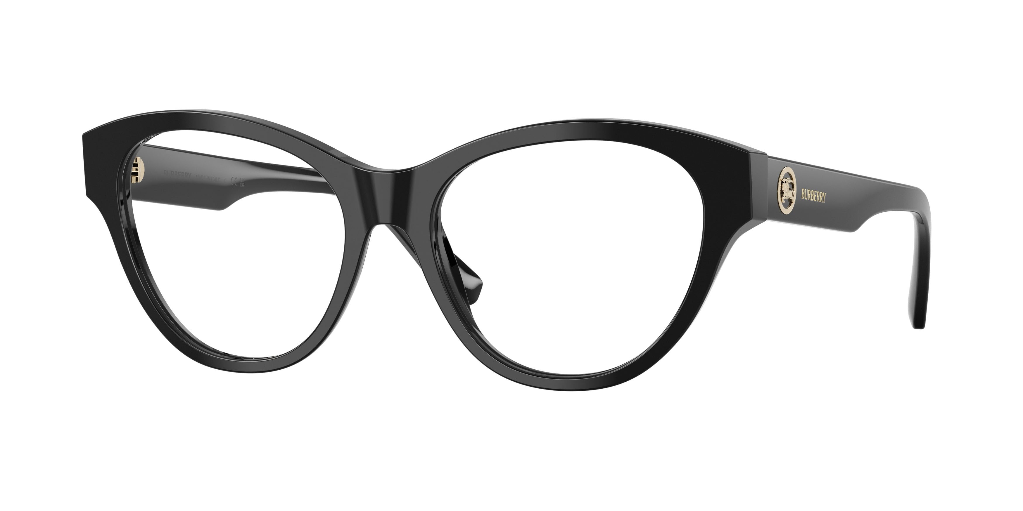 Eyeglasses Burberry BE 2458 (3001) color nero shape cat eye lenses lente demo