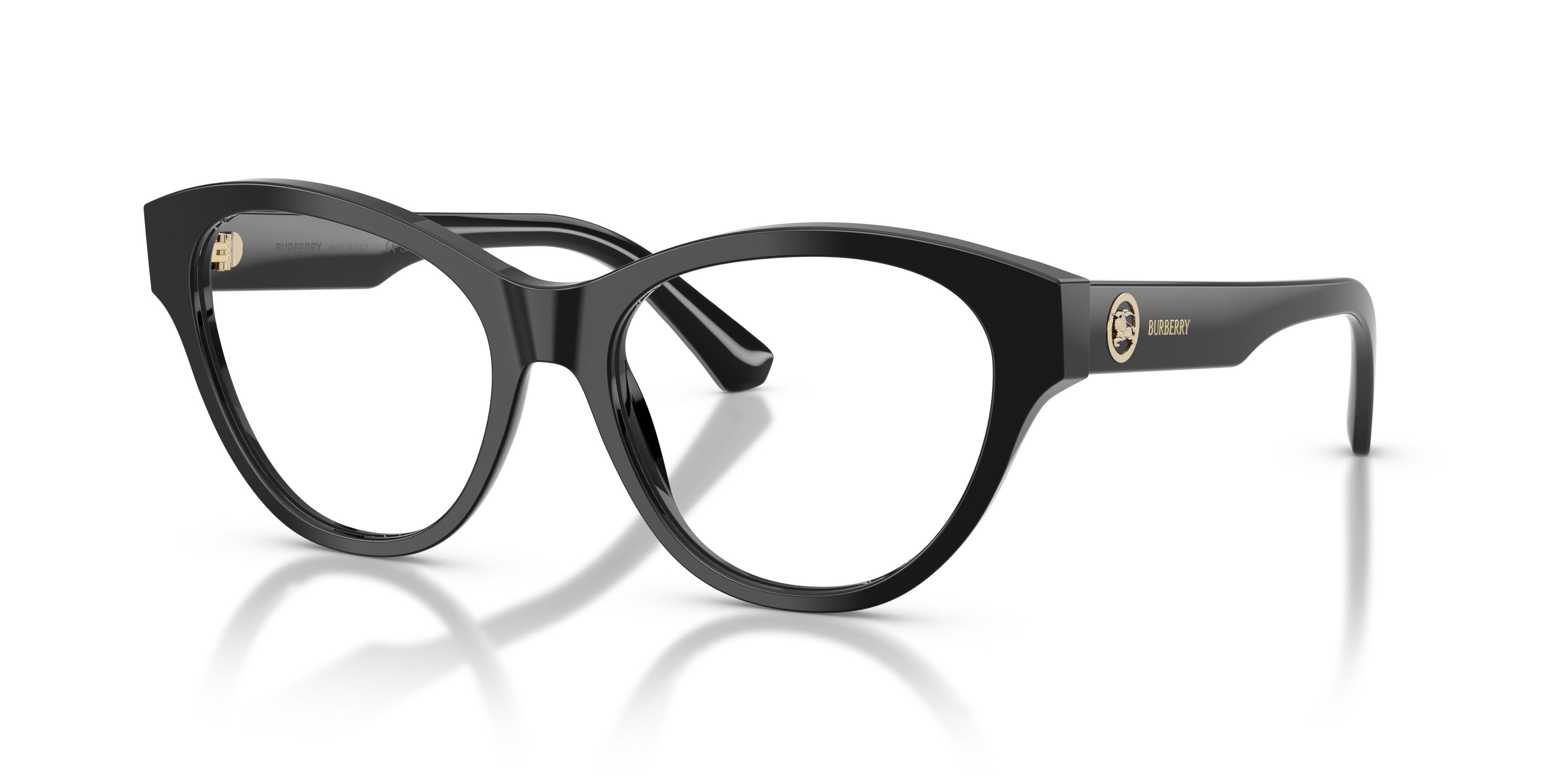 Eyeglasses Burberry BE 2458 (3001) color nero shape cat eye lenses lente demo