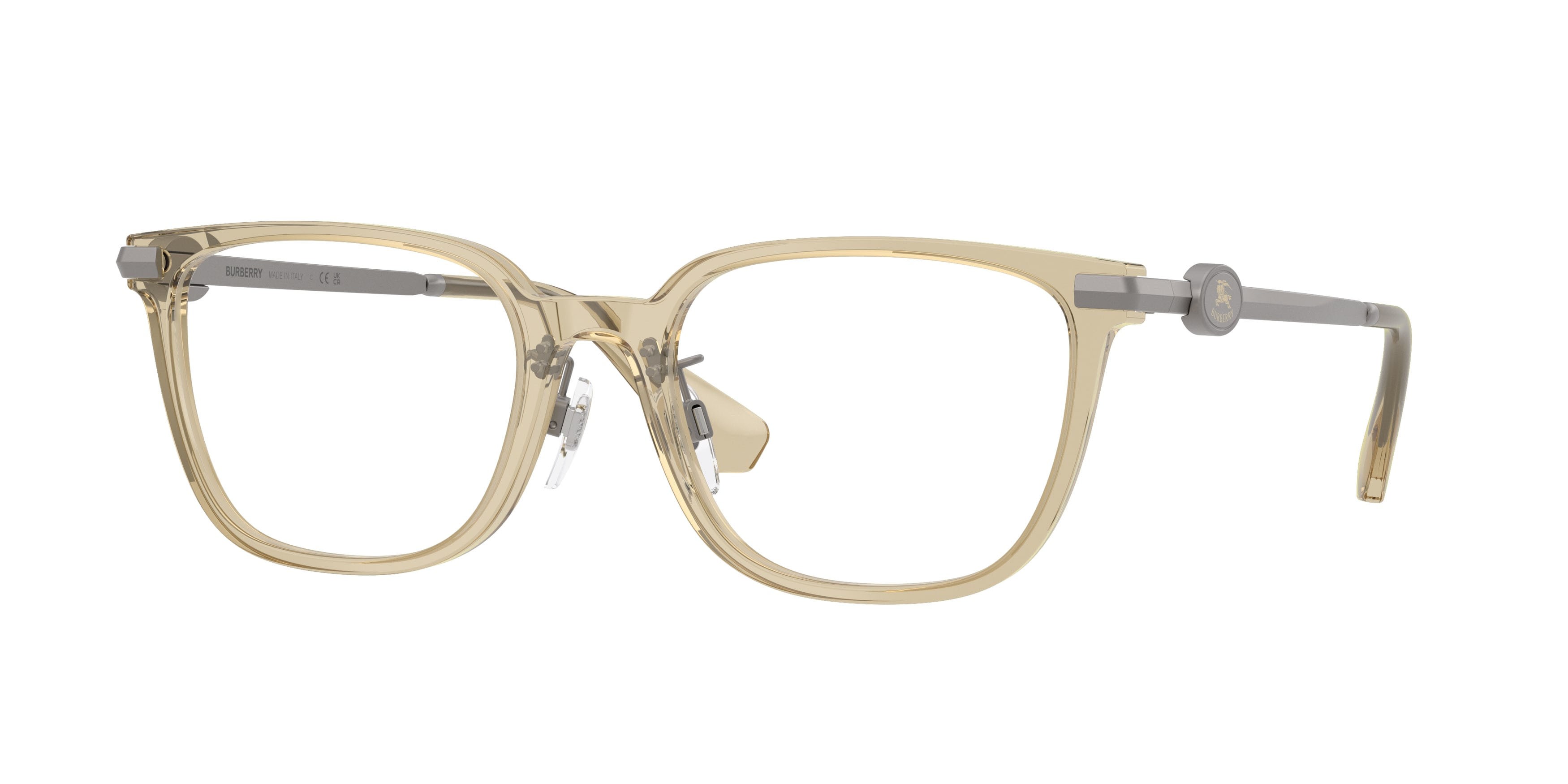 Occhiali da vista Burberry BE 2459D (4247) colore beige forma quadrato lenti lente demo