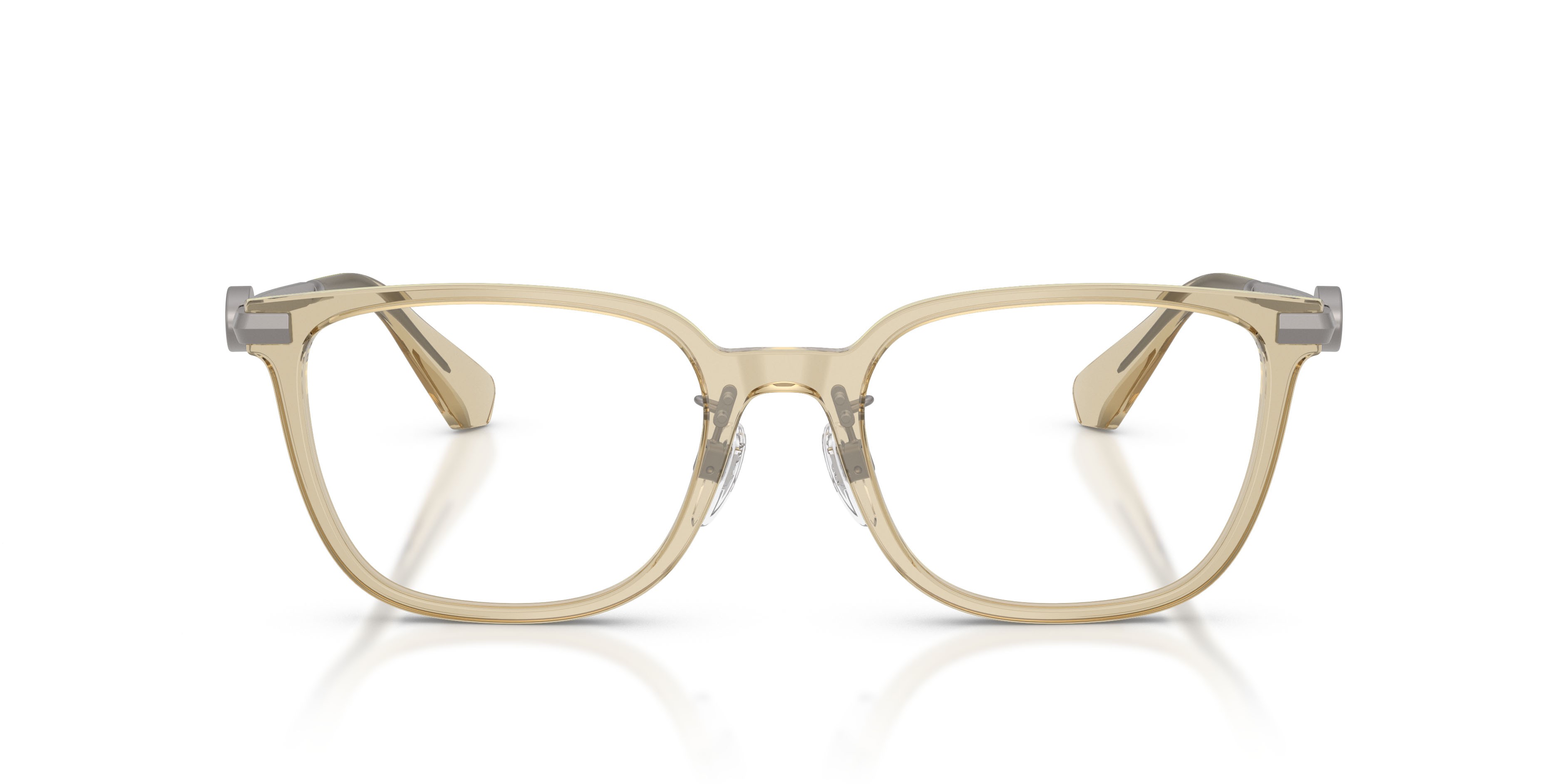 Occhiali da vista Burberry BE 2459D (4247) colore beige forma quadrato lenti lente demo