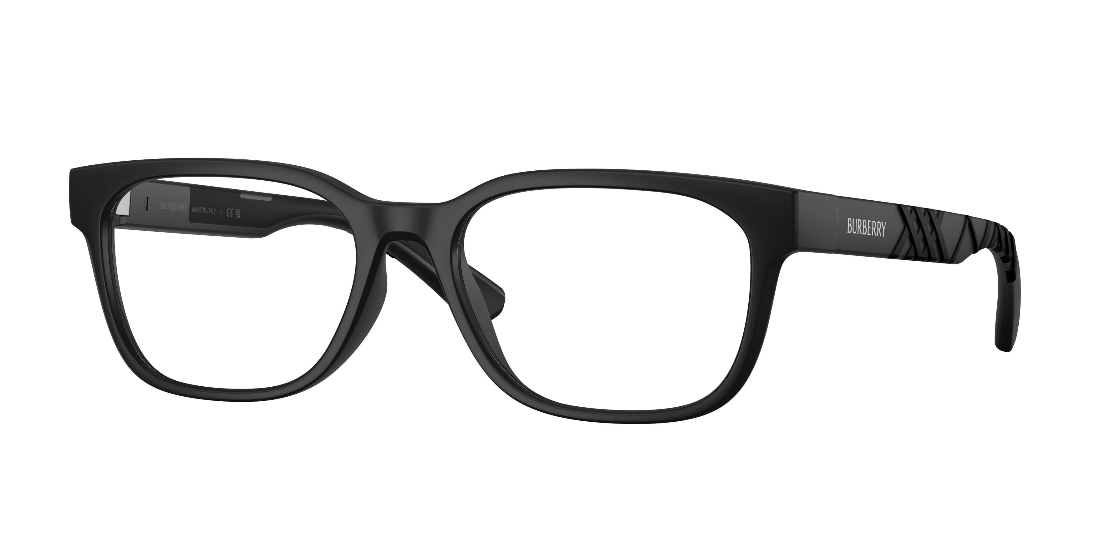 Eyeglasses Burberry BE 2460D (3464) color nero opaco shape rectangle lenses lente demo