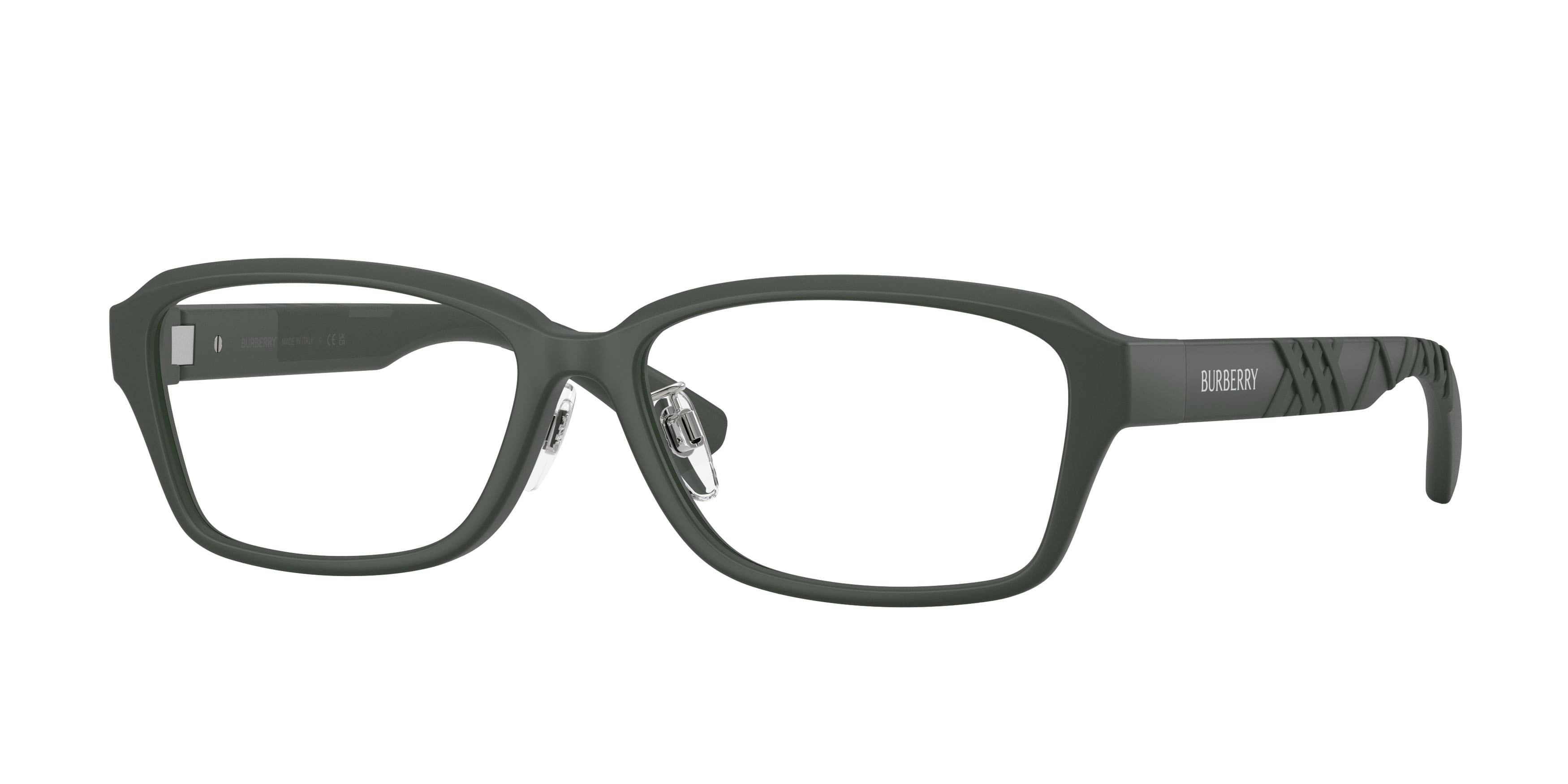 Eyeglasses Burberry BE 2461D (4232) color verde opaco shape rectangle lenses lente demo