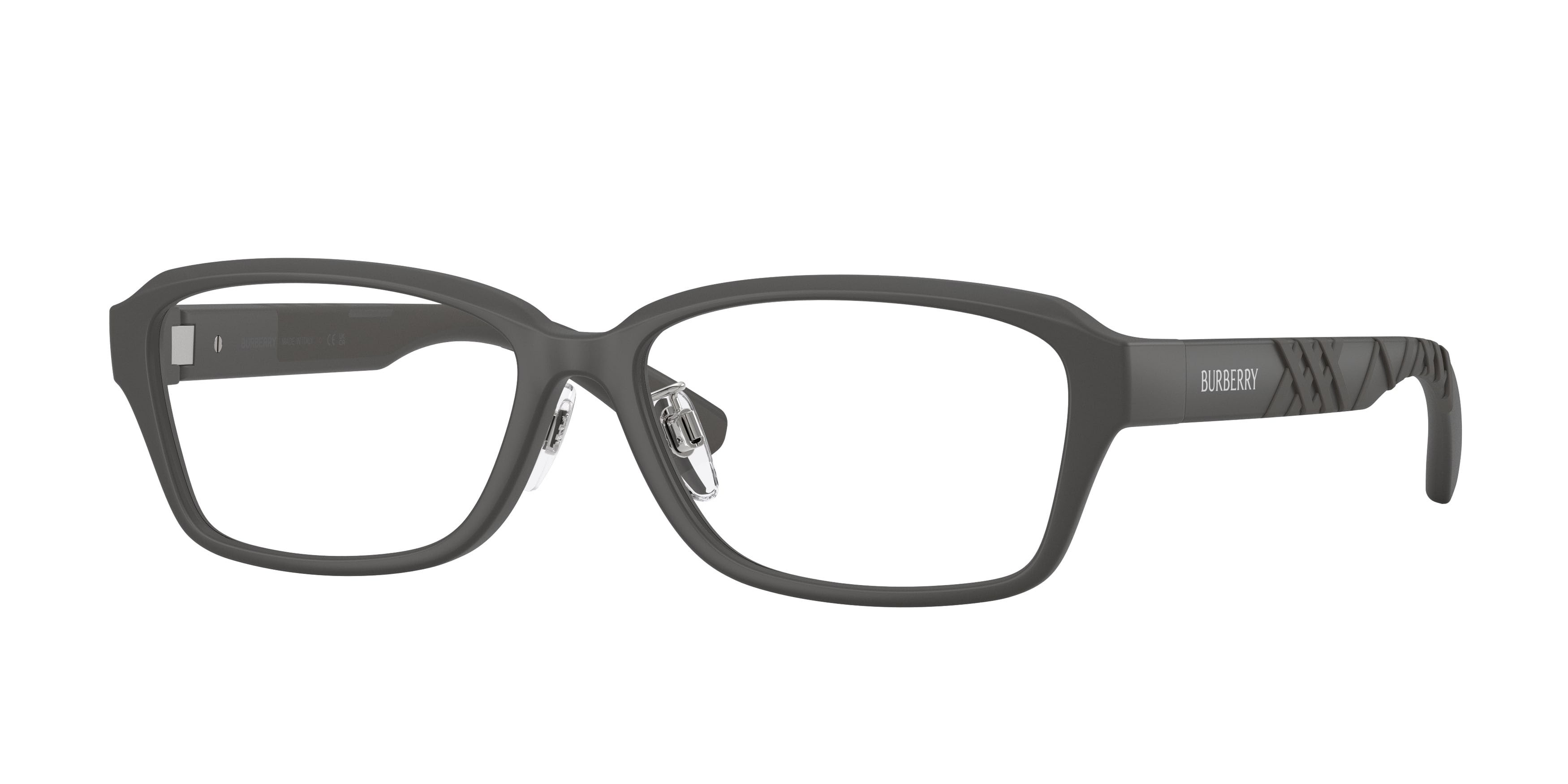Occhiali da vista Burberry BE 2461D (4233) colore grigio opaco forma rettangolare lenti lente demo