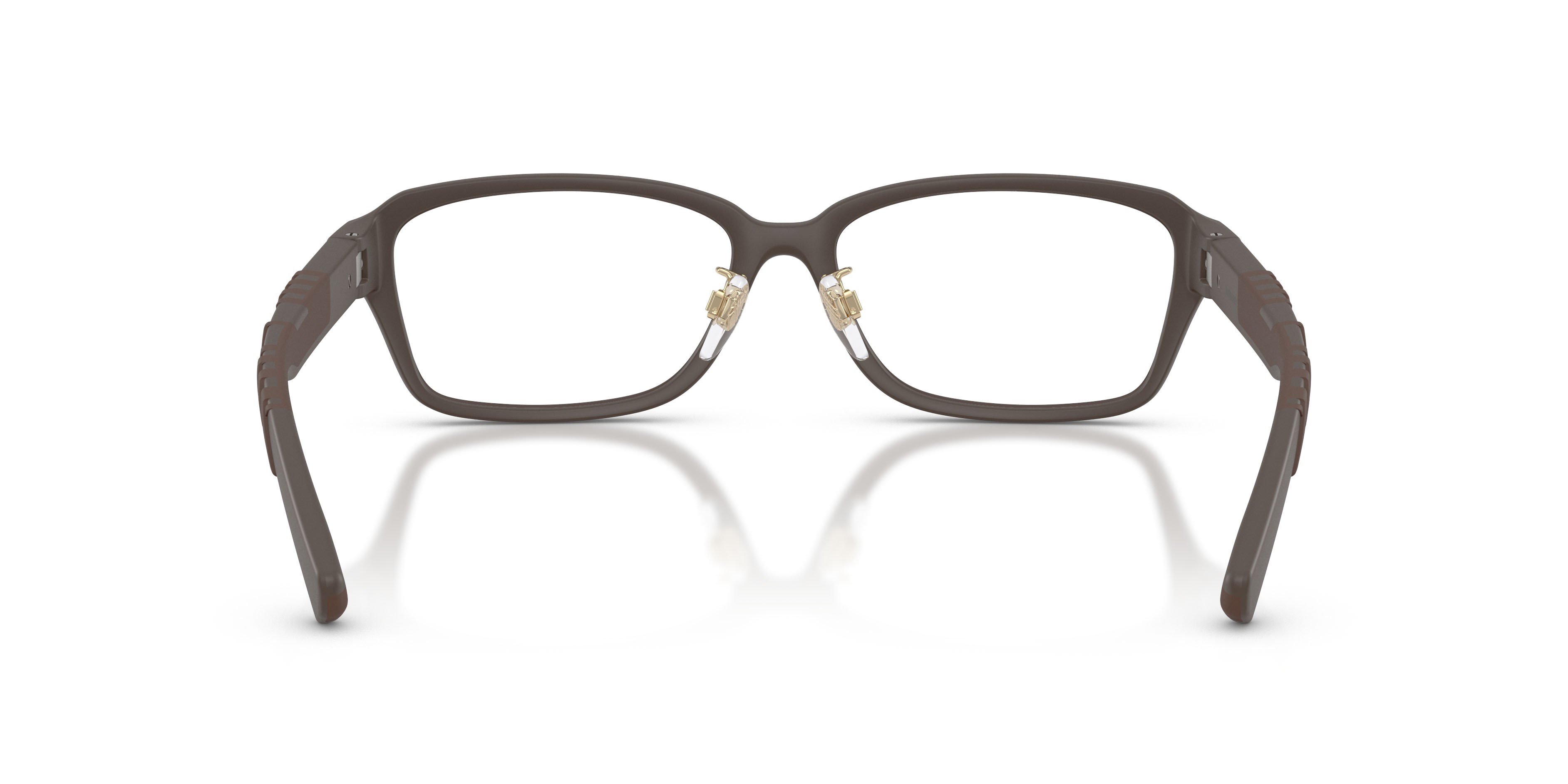 Occhiali da vista Burberry BE 2461D (4234) colore marrone opaco forma rettangolare lenti lente demo