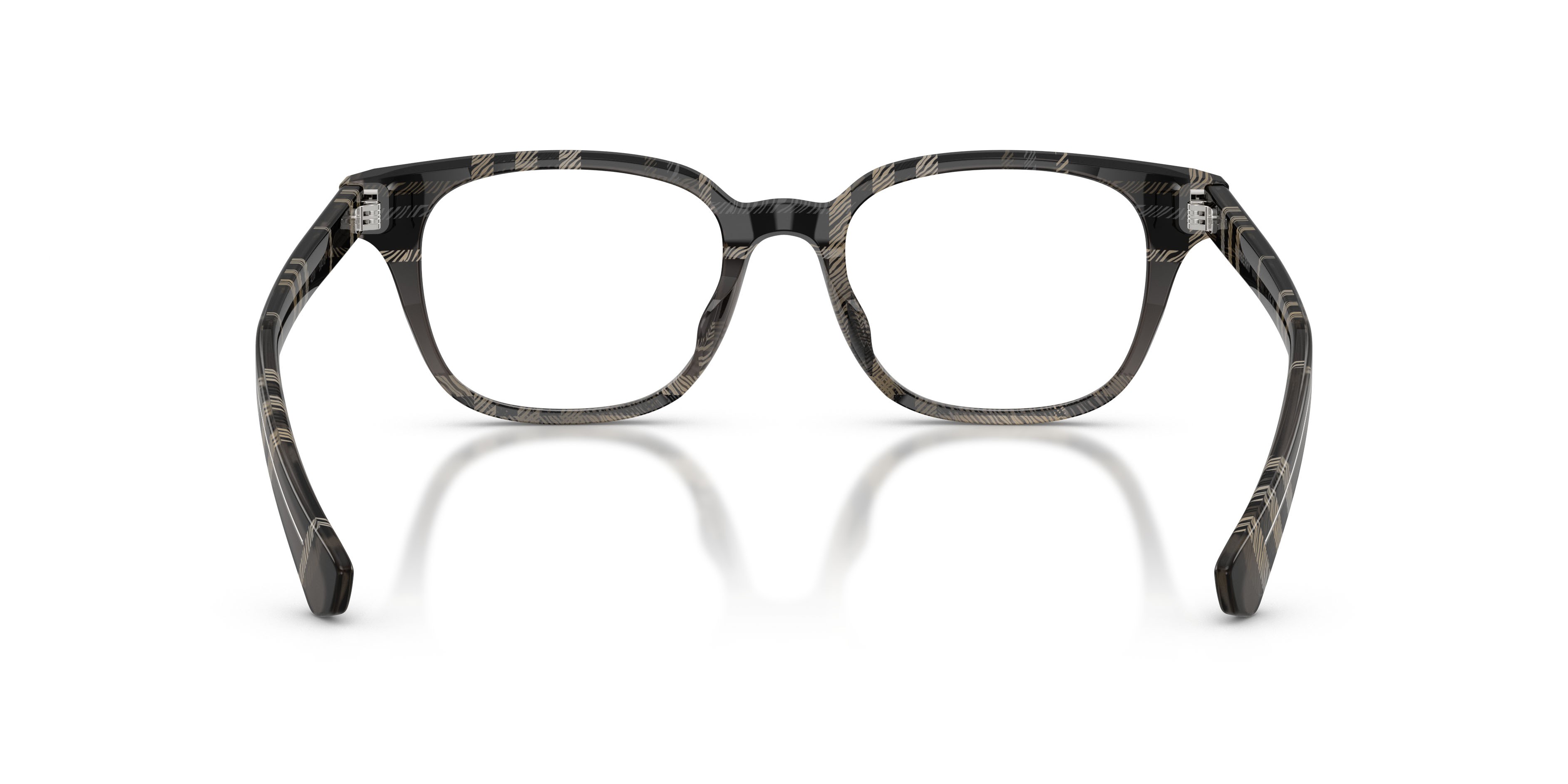 Occhiali da vista Burberry BE 2462D (4200) colore check gradient grey forma quadrato lenti lente demo