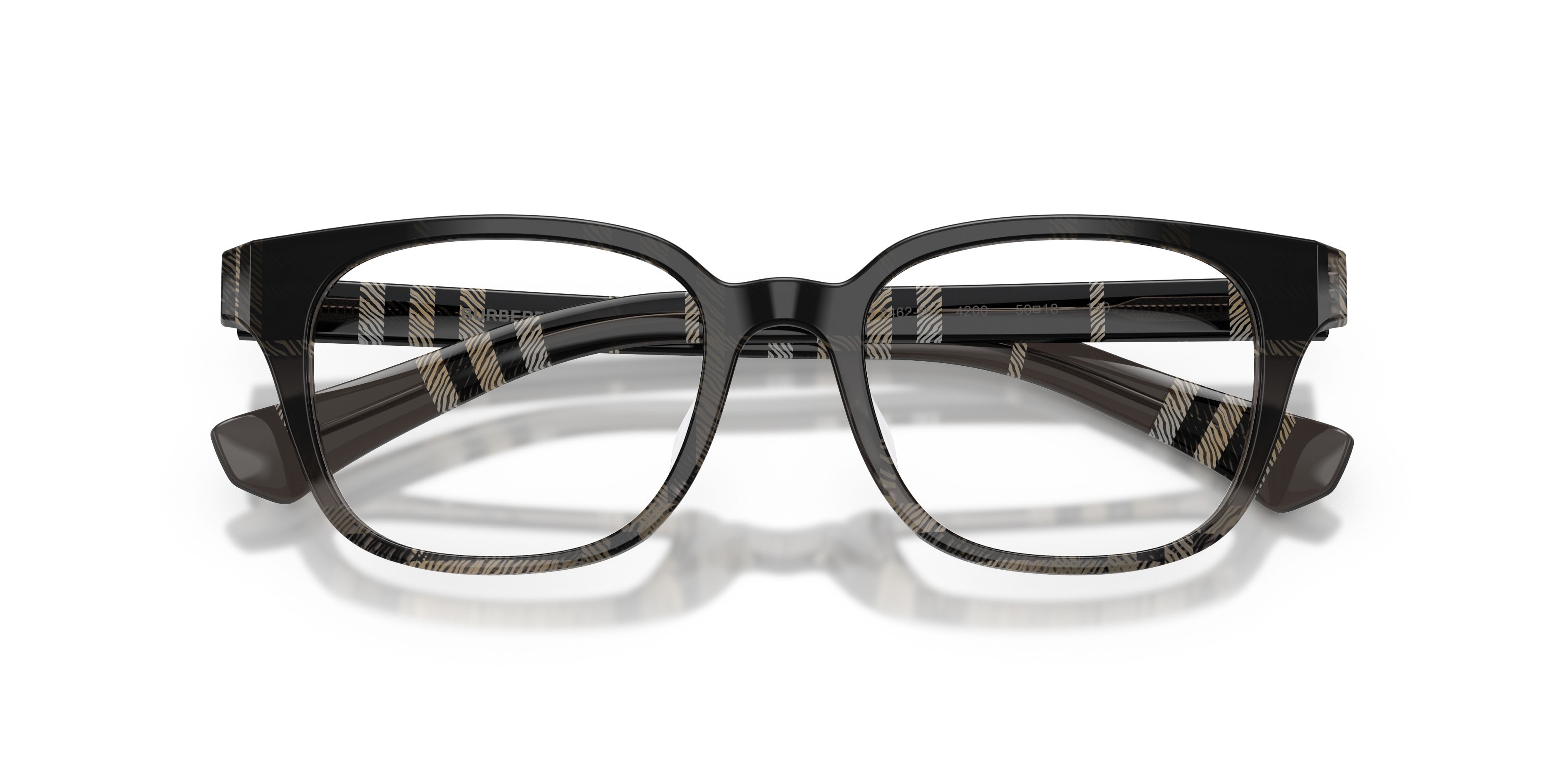 Occhiali da vista Burberry BE 2462D (4200) colore check gradient grey forma quadrato lenti lente demo
