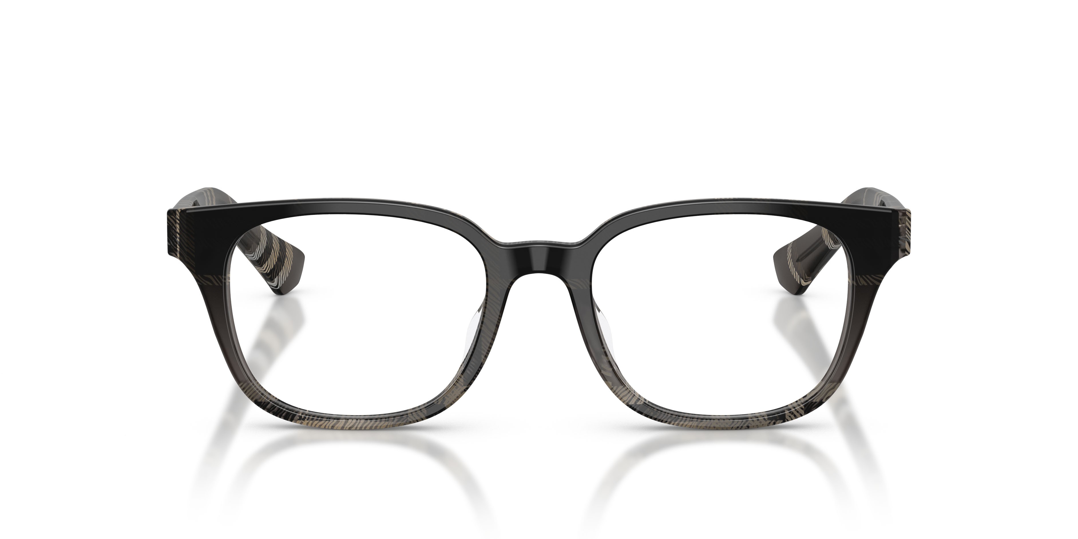 Occhiali da vista Burberry BE 2462D (4200) colore check gradient grey forma quadrato lenti lente demo