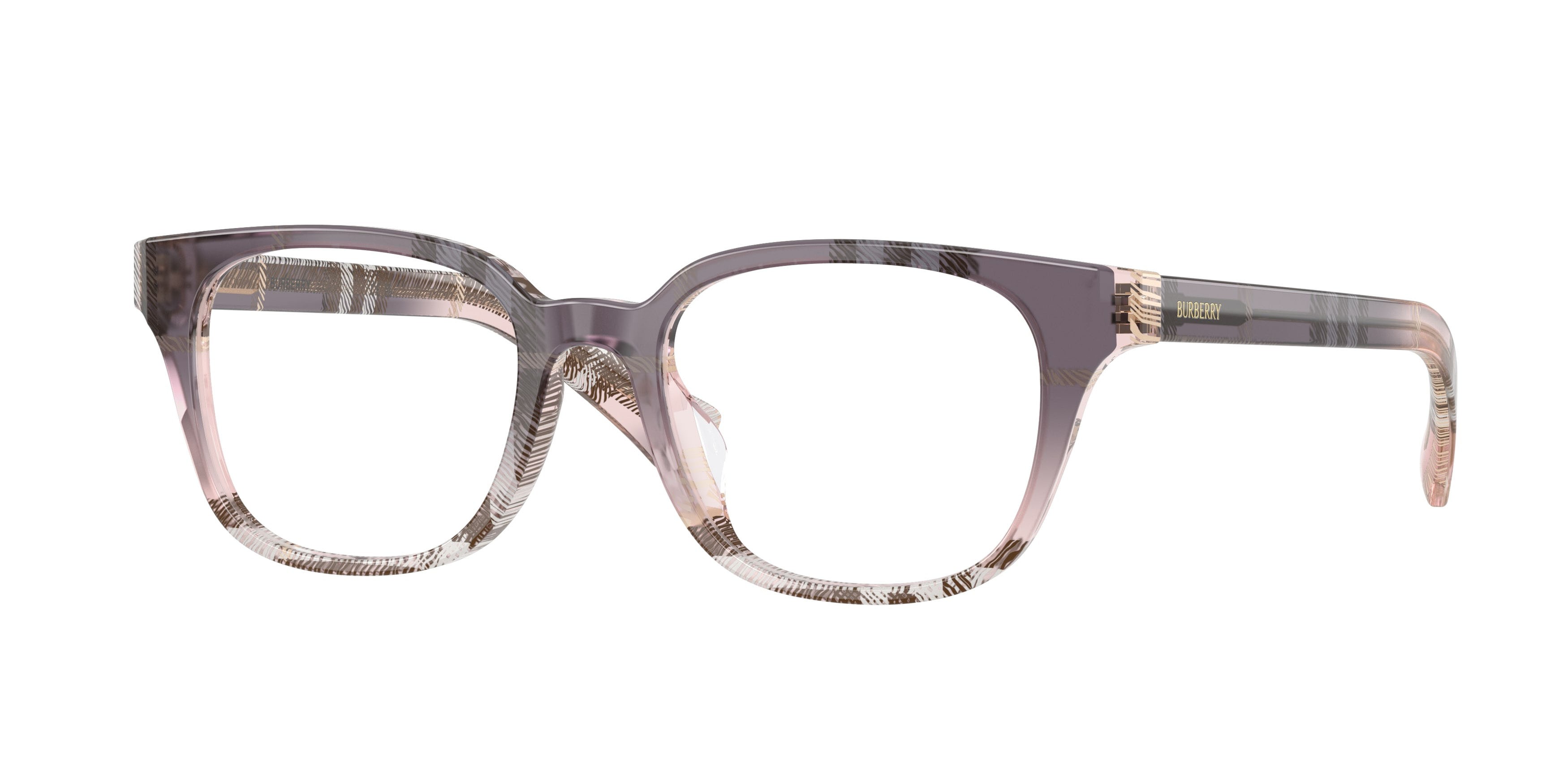 Eyeglasses Burberry BE 2462D (4220) color check gradient bow shape square lenses lente demo
