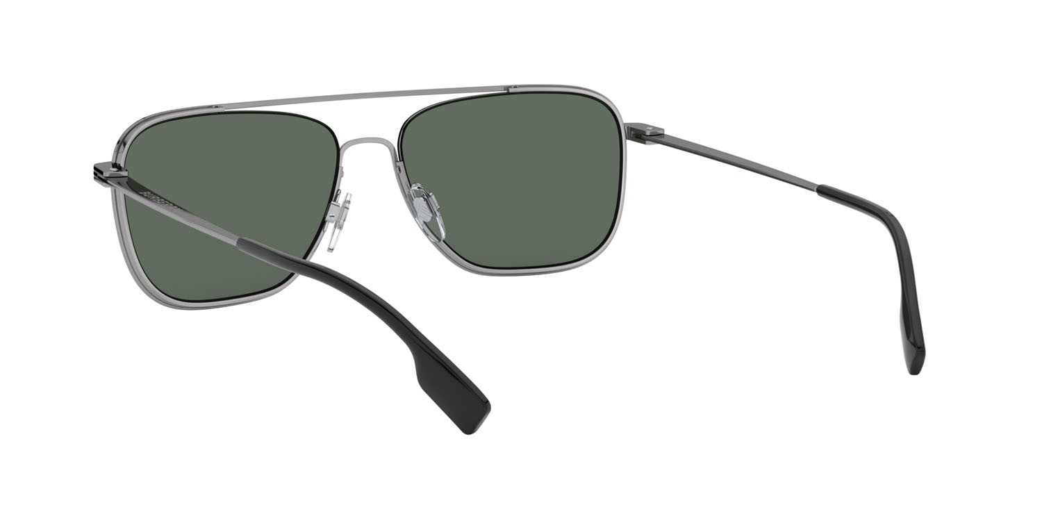Sonnenbrillen Burberry Falcon BE 3112 (100371) farbe gunmetal form quadratisch gläser verde