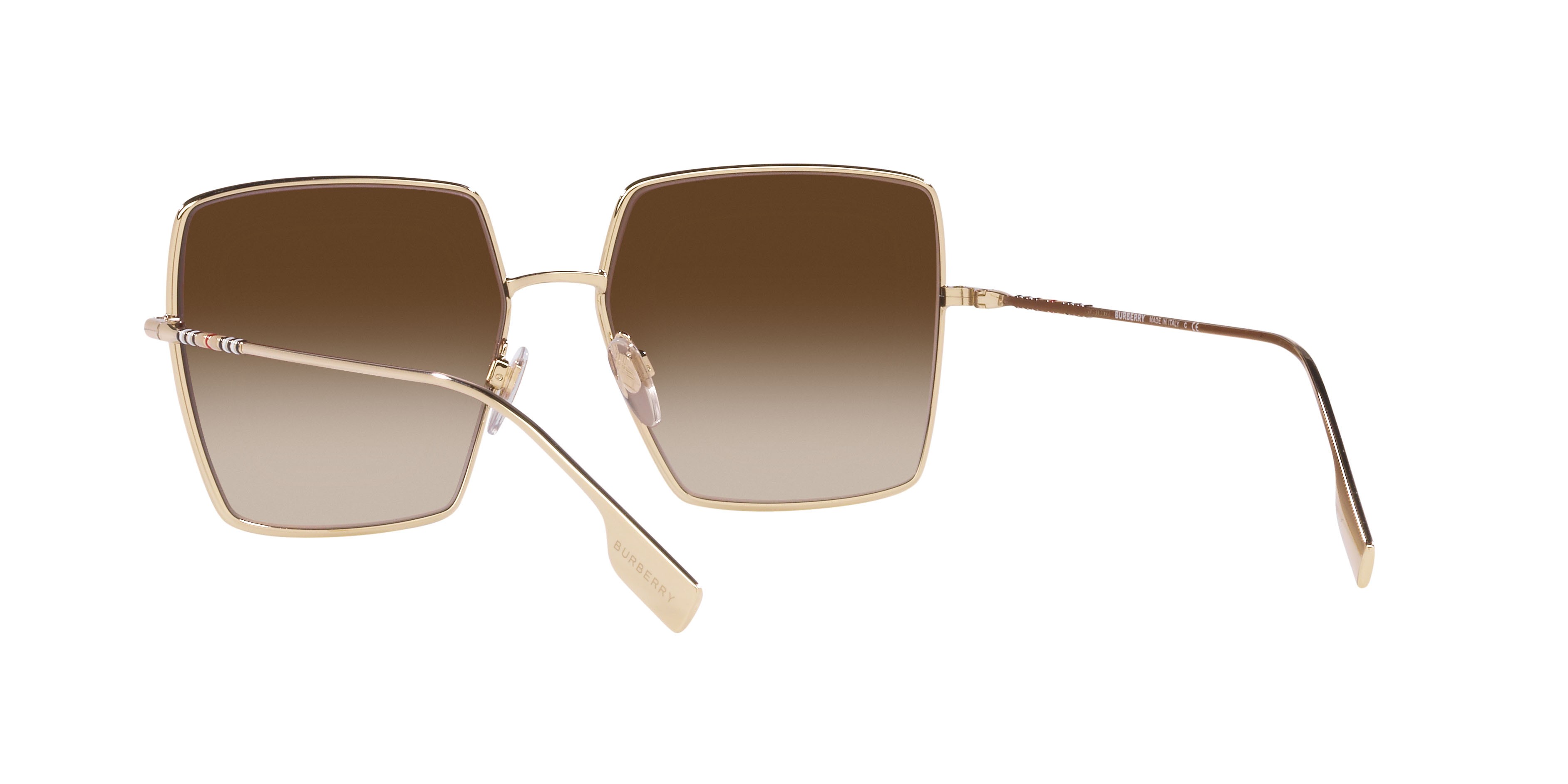 Sonnenbrillen Burberry Daphne BE 3133 (110913) farbe oro chiaro form quadratisch gläser marrone sfumato