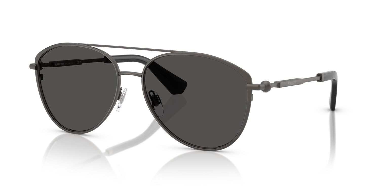 Sonnenbrillen Burberry BE 3157 (131687) farbe grigio form aviator gläser grigio scuro