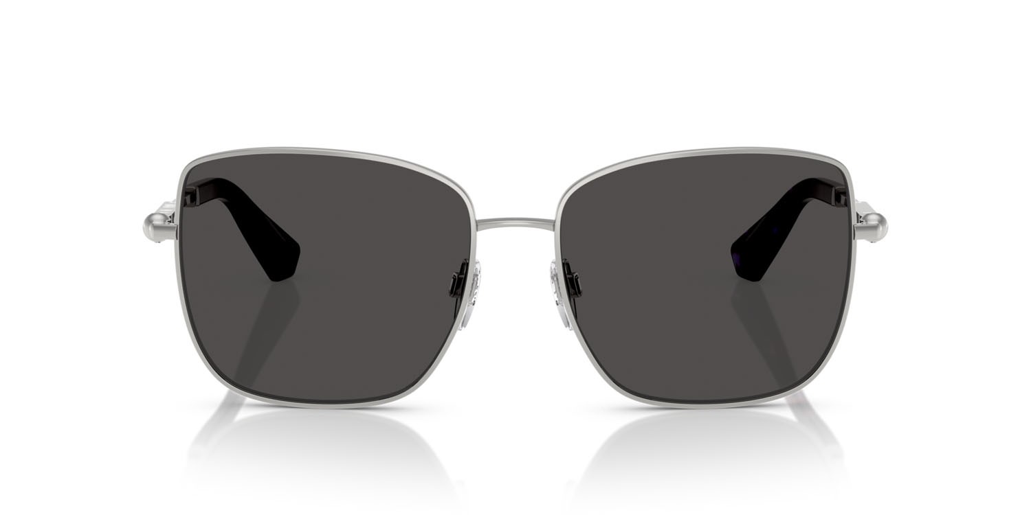 Sunglasses Burberry BE 3158 (100587) color argento shape square lenses grigio scuro