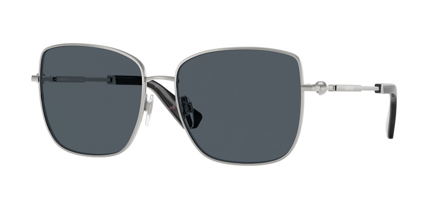 Occhiali da sole Burberry BE 3158 (135387) colore argento forma quadrato lenti grigio scuro