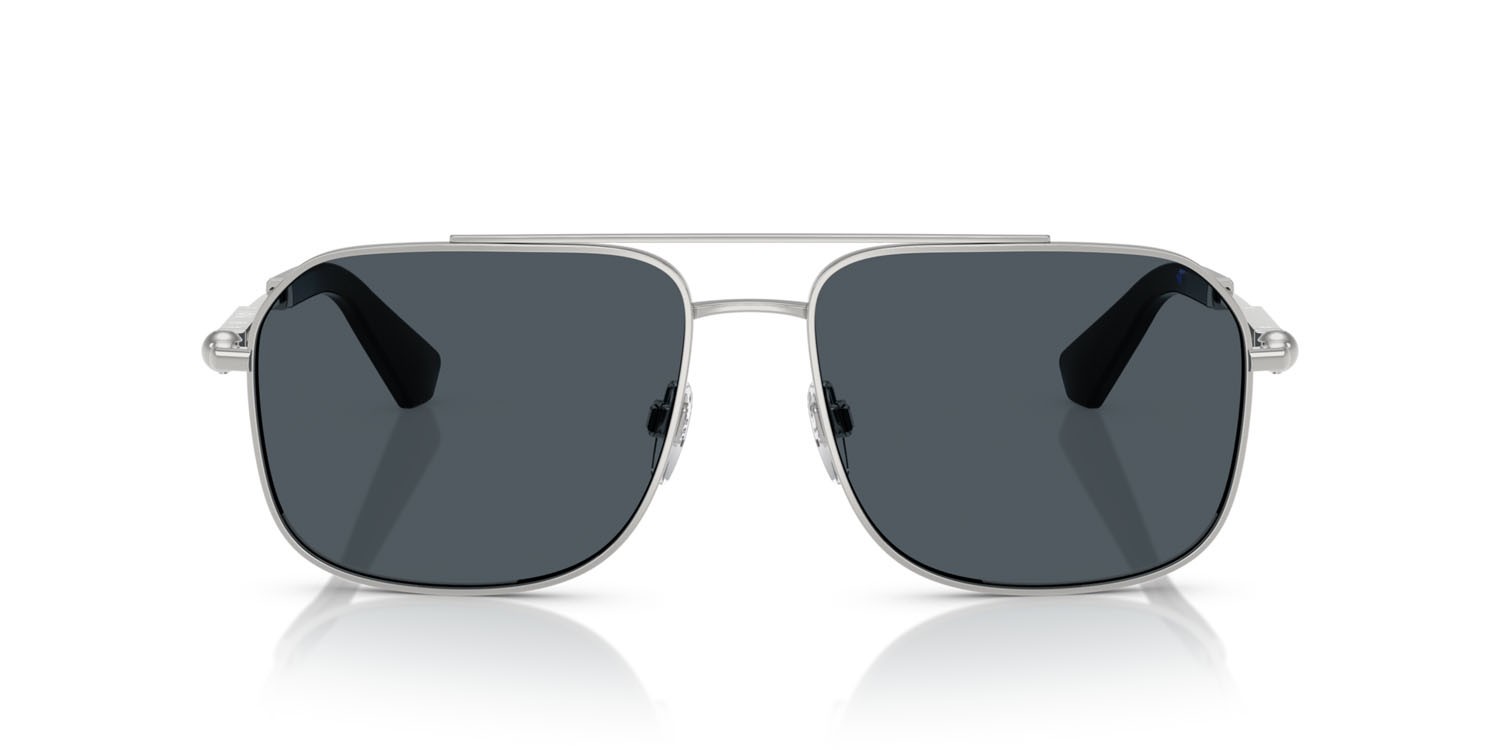 Sunglasses Burberry BE 3159 (100587) color argento shape irregular lenses grigio scuro