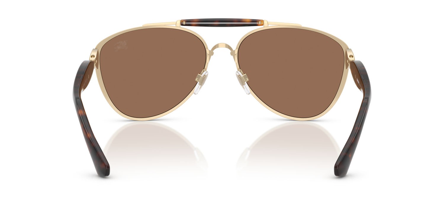 Sunglasses Burberry BE 3160 (110973) color oro chiaro shape aviator lenses marrone scuro
