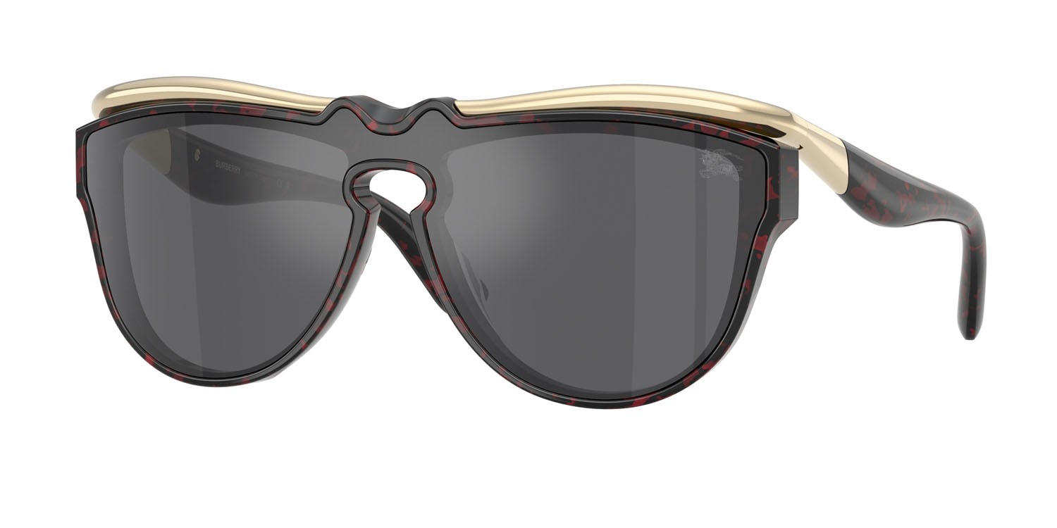 Sonnenbrillen Burberry BE 3162U (11096G) farbe havana rosso form aviator gläser grigio argento specchiato