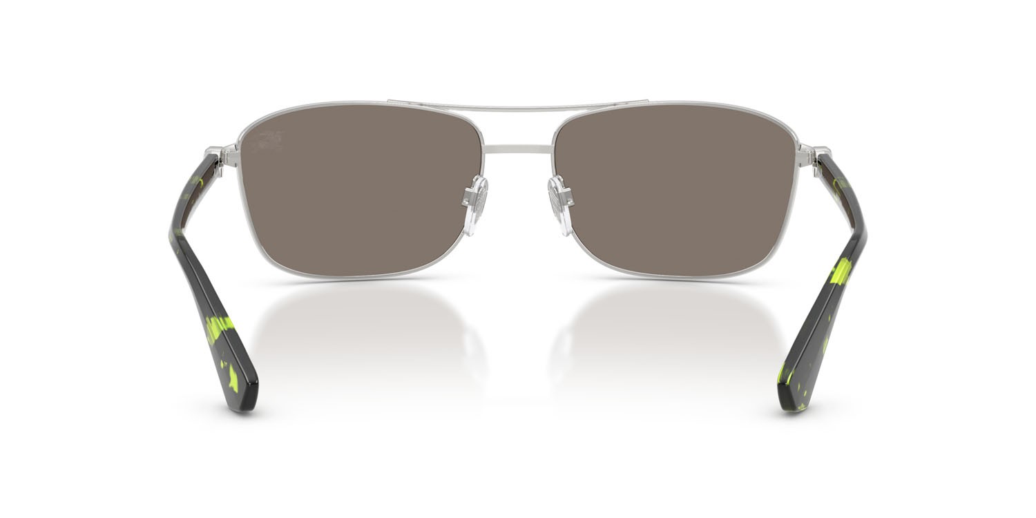 Occhiali da sole Burberry BE 3163 (10056G) colore argento forma rettangolare lenti grigio chiaro specchiato argento