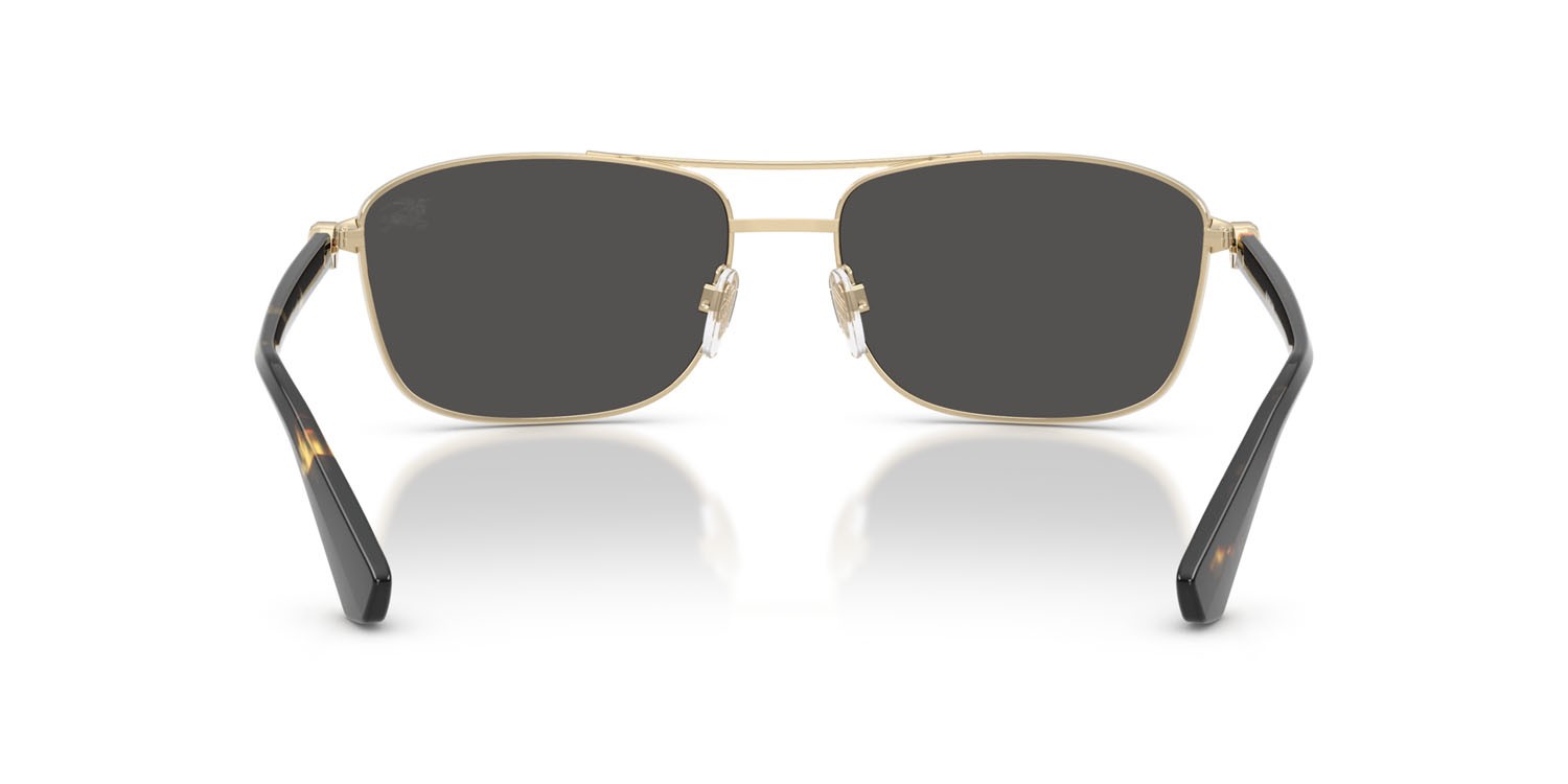 Occhiali da sole Burberry BE 3163 (110987) colore oro chiaro forma rettangolare lenti grigio scuro