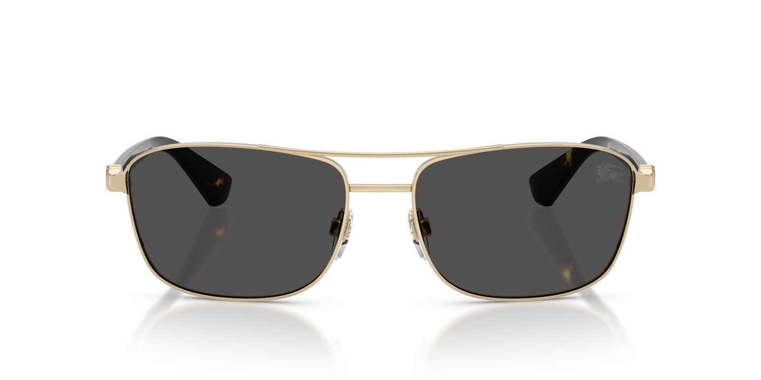 Occhiali da sole Burberry BE 3163 (110987) colore oro chiaro forma rettangolare lenti grigio scuro