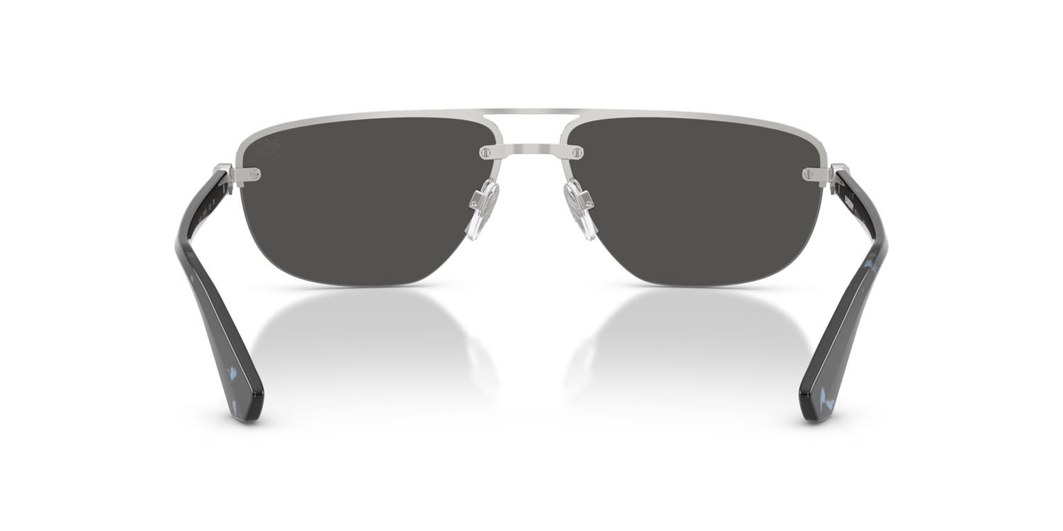 Sunglasses Burberry BE 3164 (100587) color argento shape irregular lenses grigio scuro