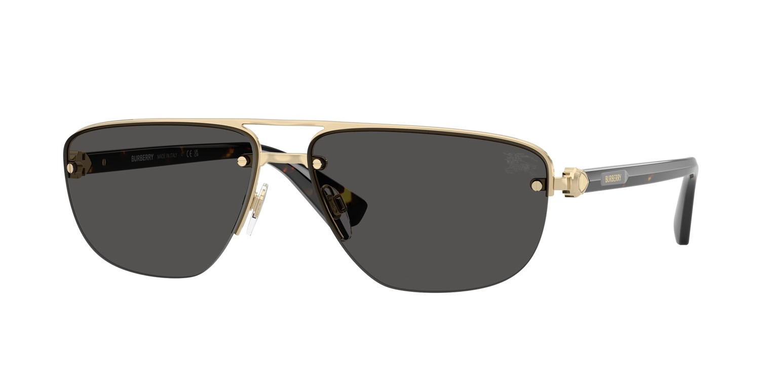 Occhiali da sole Burberry BE 3164 (110987) colore oro chiaro forma irregolare lenti grigio scuro