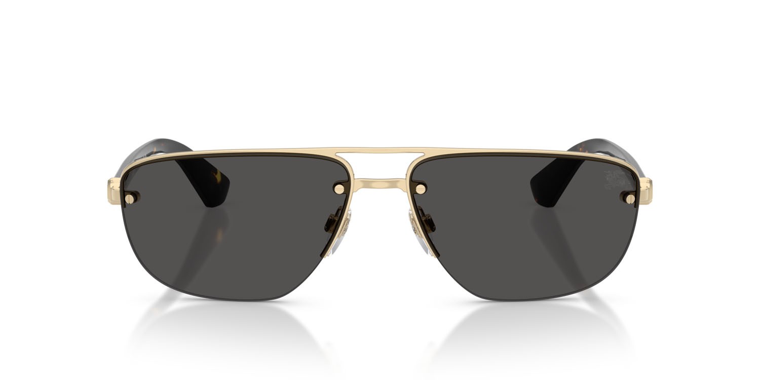 Occhiali da sole Burberry BE 3164 (110987) colore oro chiaro forma irregolare lenti grigio scuro