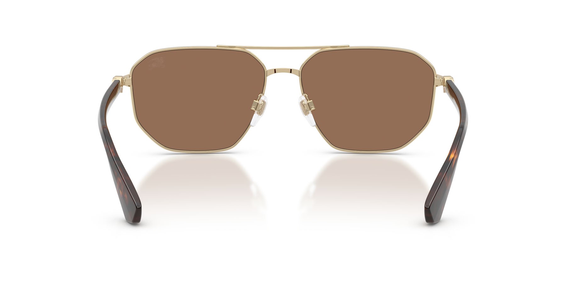 Sunglasses Burberry BE 3166 (110973) color oro chiaro shape aviator lenses marrone scuro