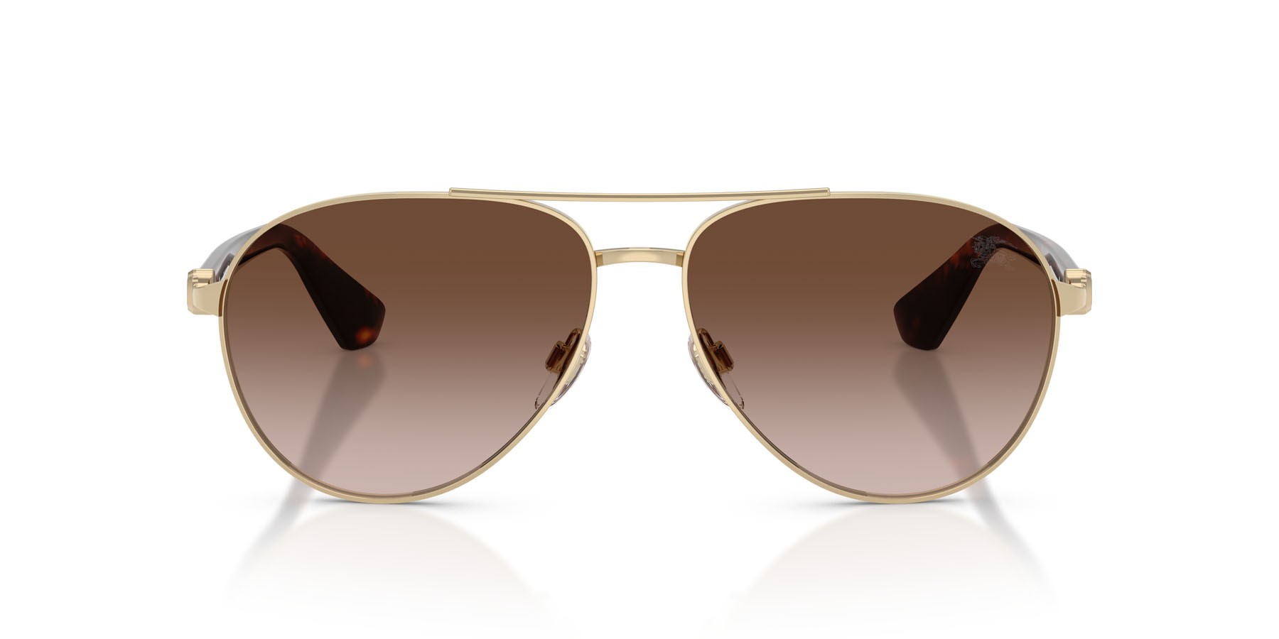 Occhiali da sole Burberry BE 3167 (110913) colore oro chiaro forma aviator lenti marrone sfumato