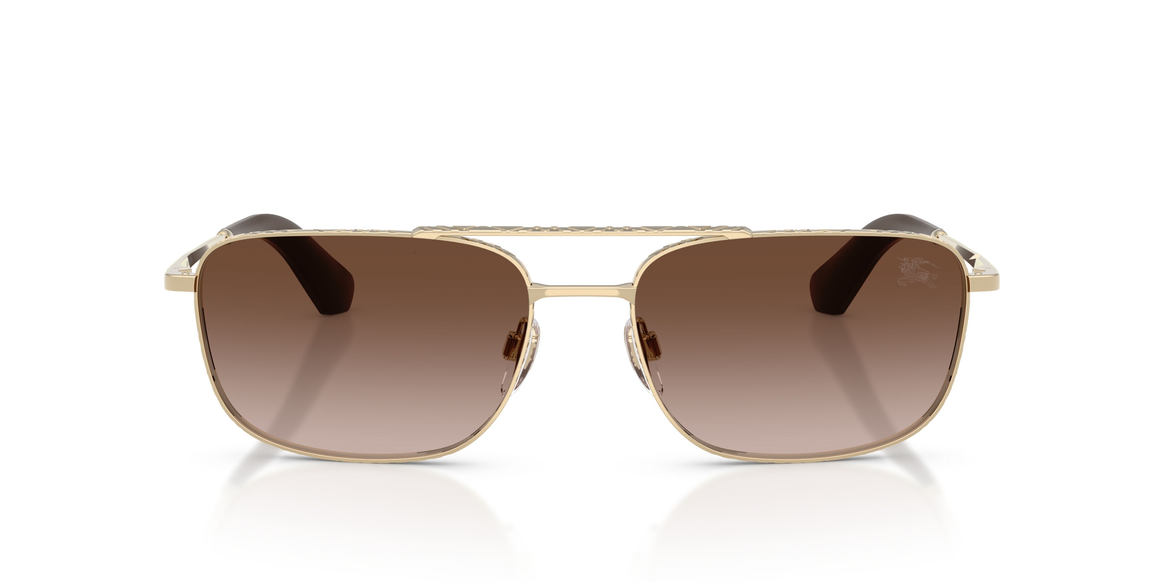 Sunglasses Burberry BE 3170 (110913) color oro chiaro shape aviator lenses marrone sfumato