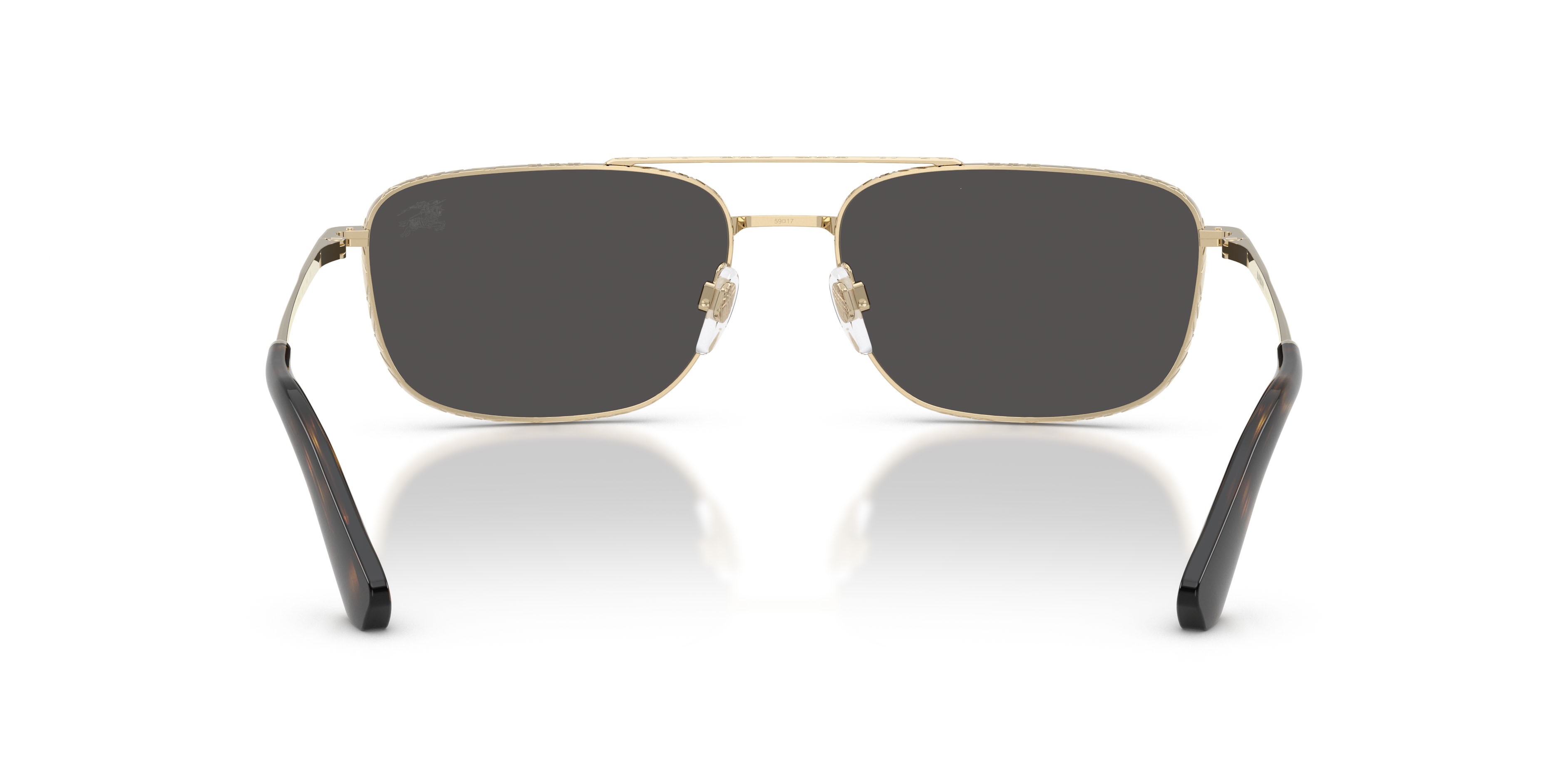 Sunglasses Burberry BE 3170 (110987) color oro chiaro shape aviator lenses grigio scuro