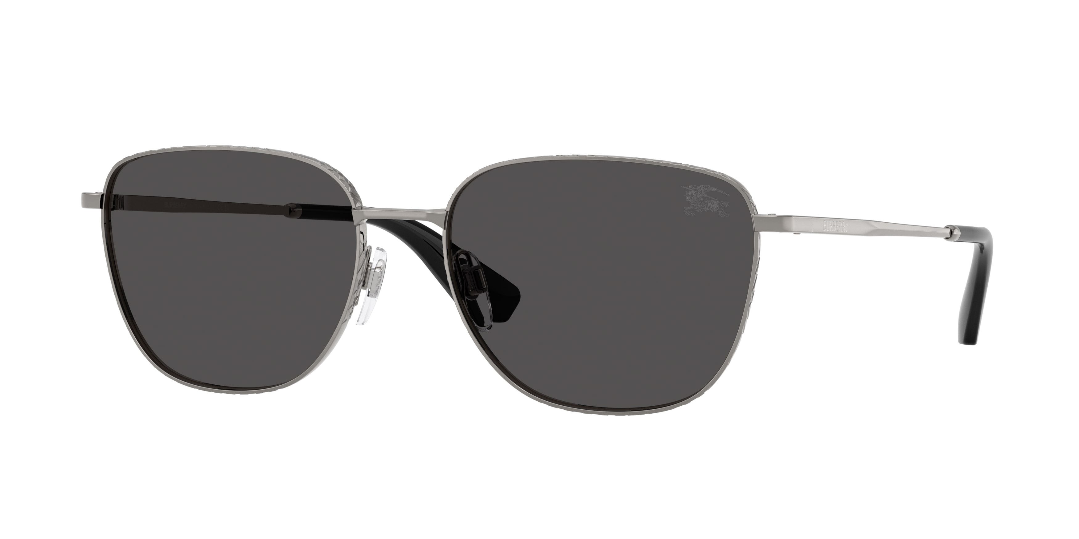 Occhiali da sole Burberry BE 3171 (100387) colore gunmetal forma quadrato lenti grigio scuro