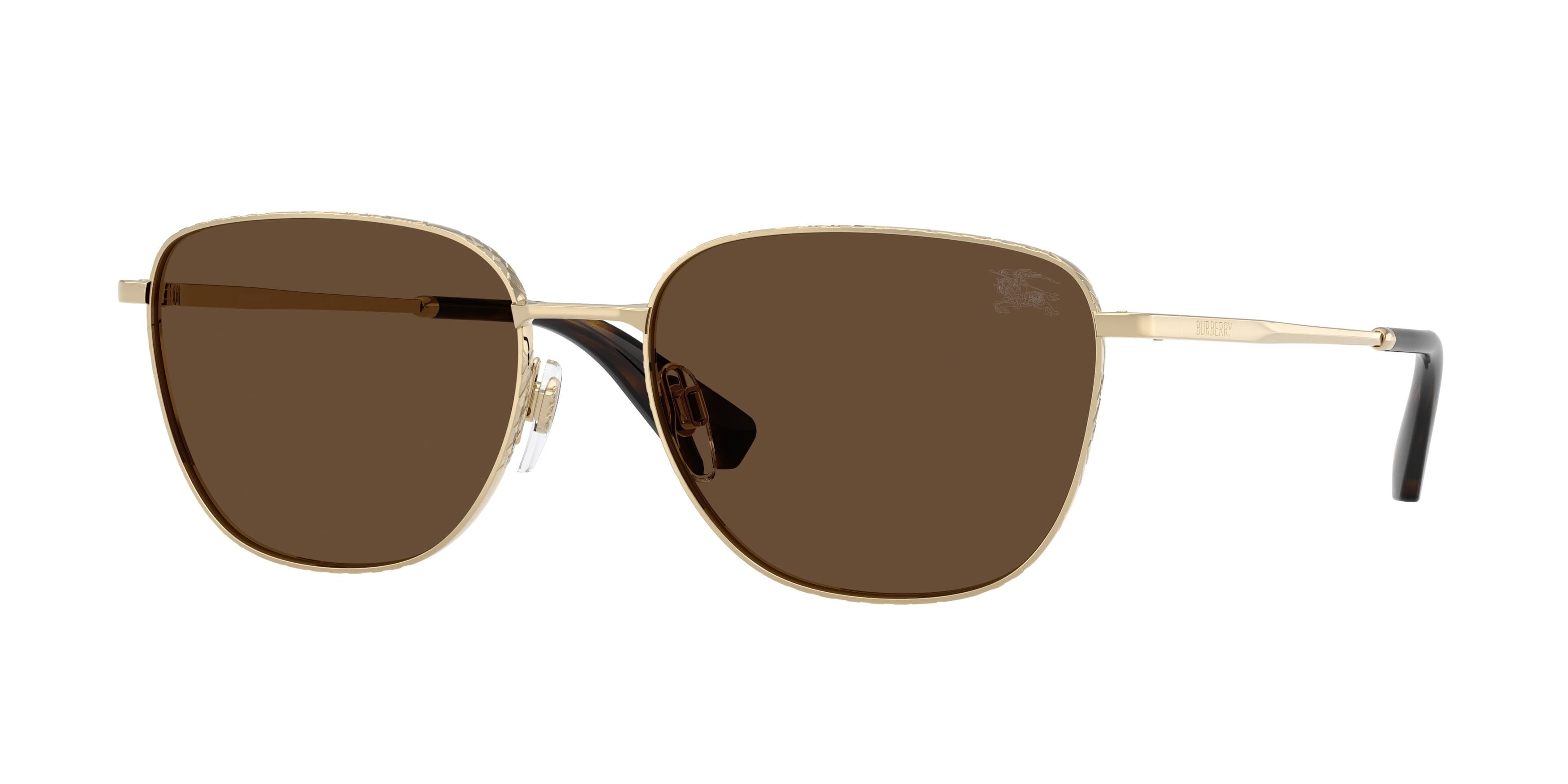 Sunglasses Burberry BE 3171 (110973) color oro chiaro shape square lenses marrone scuro